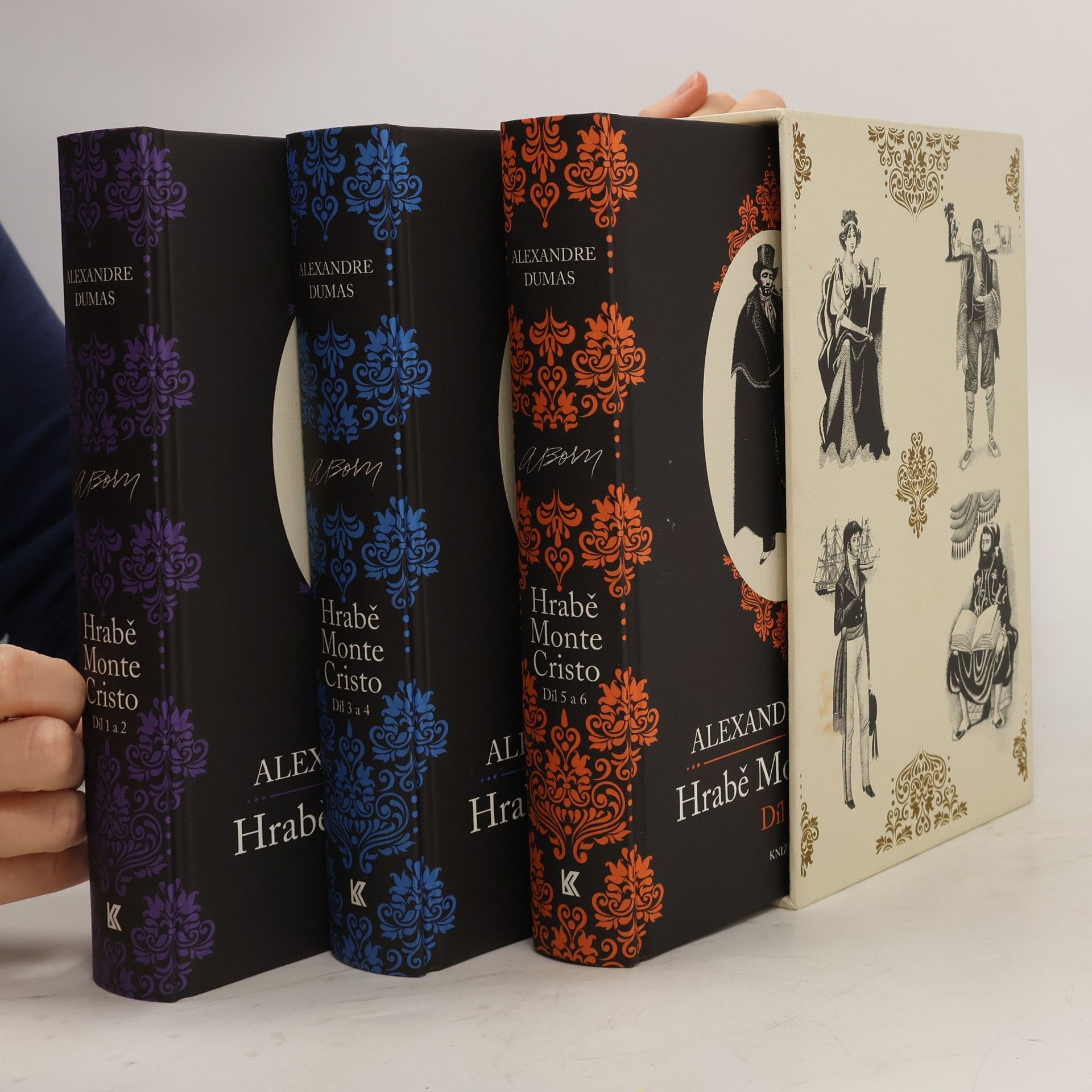 Alexandre Dumas der Ältere Hrabě Monte Cristo: 3 svazky, 1.-6. díl, komplet