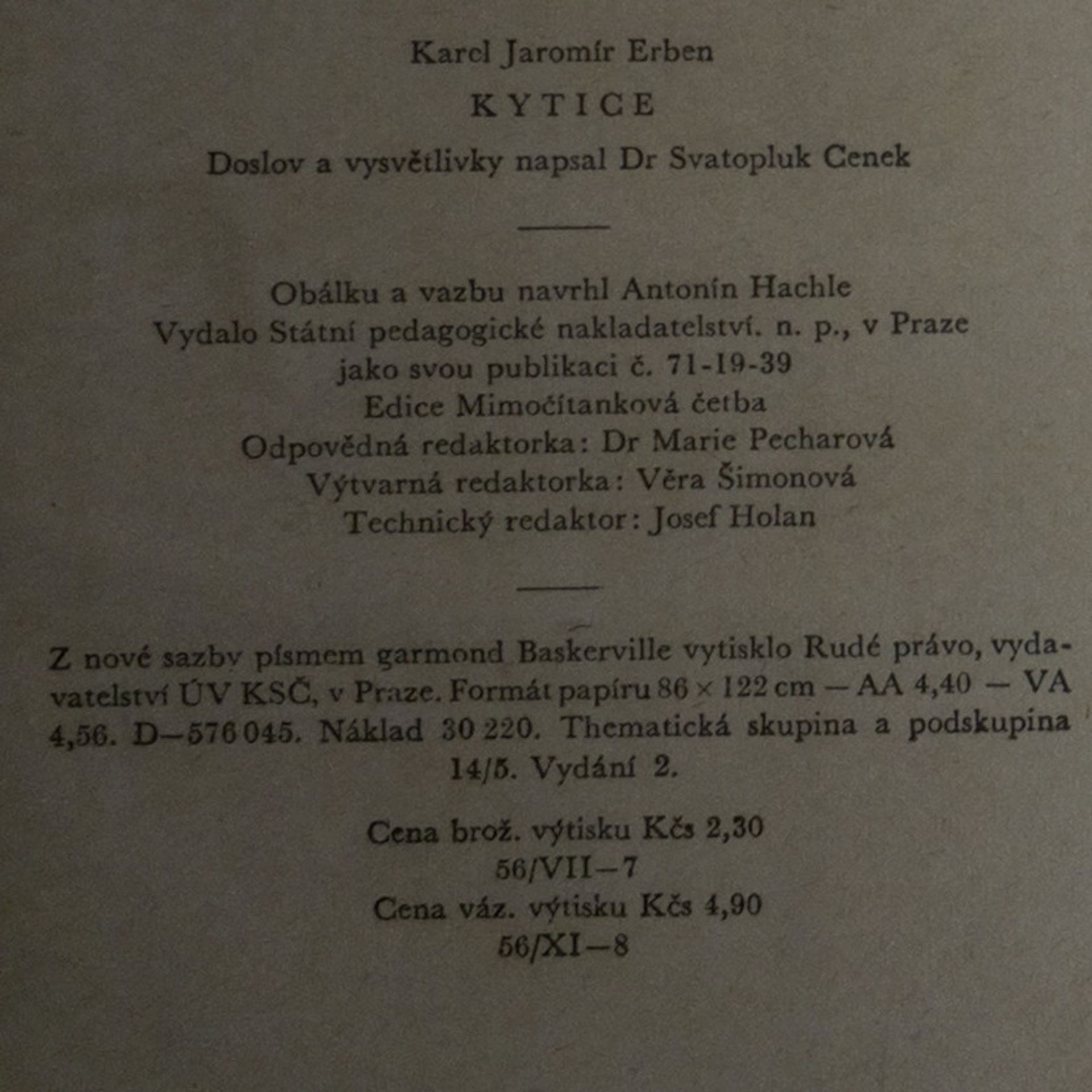 Karel Jaromír Erben Kytice