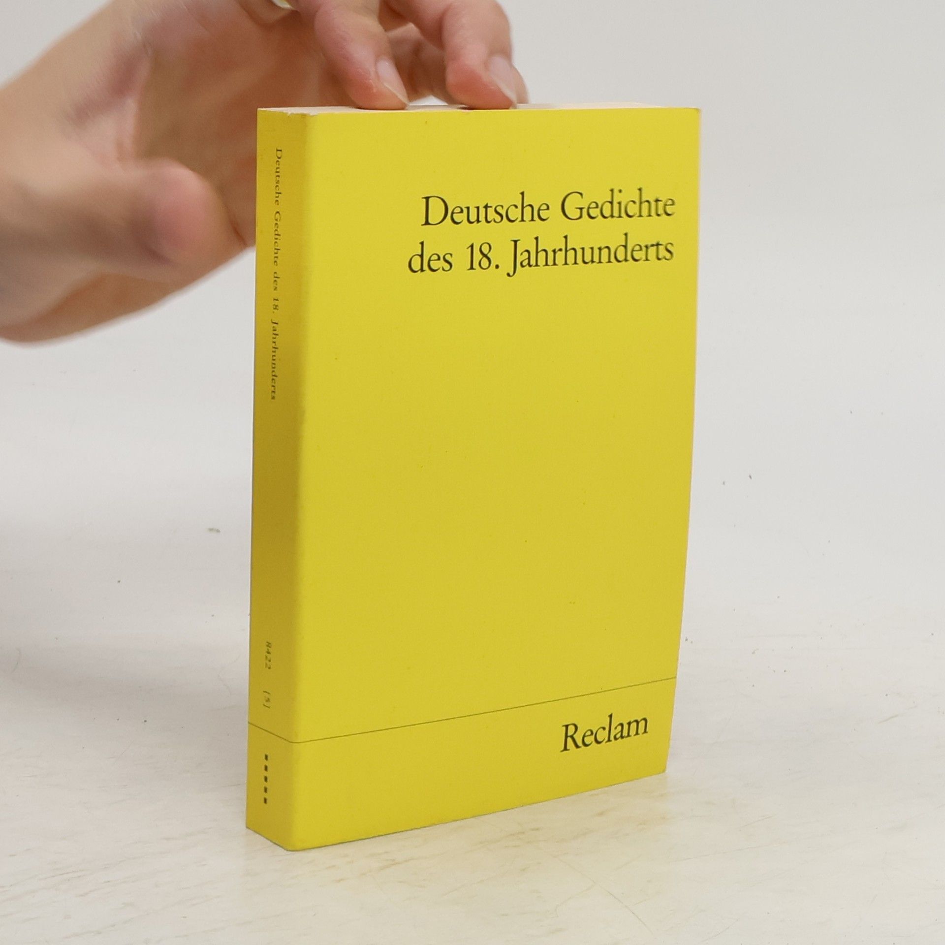 Klaus Bohnen Deutsche Gedichte des 18. Jahrhunderts