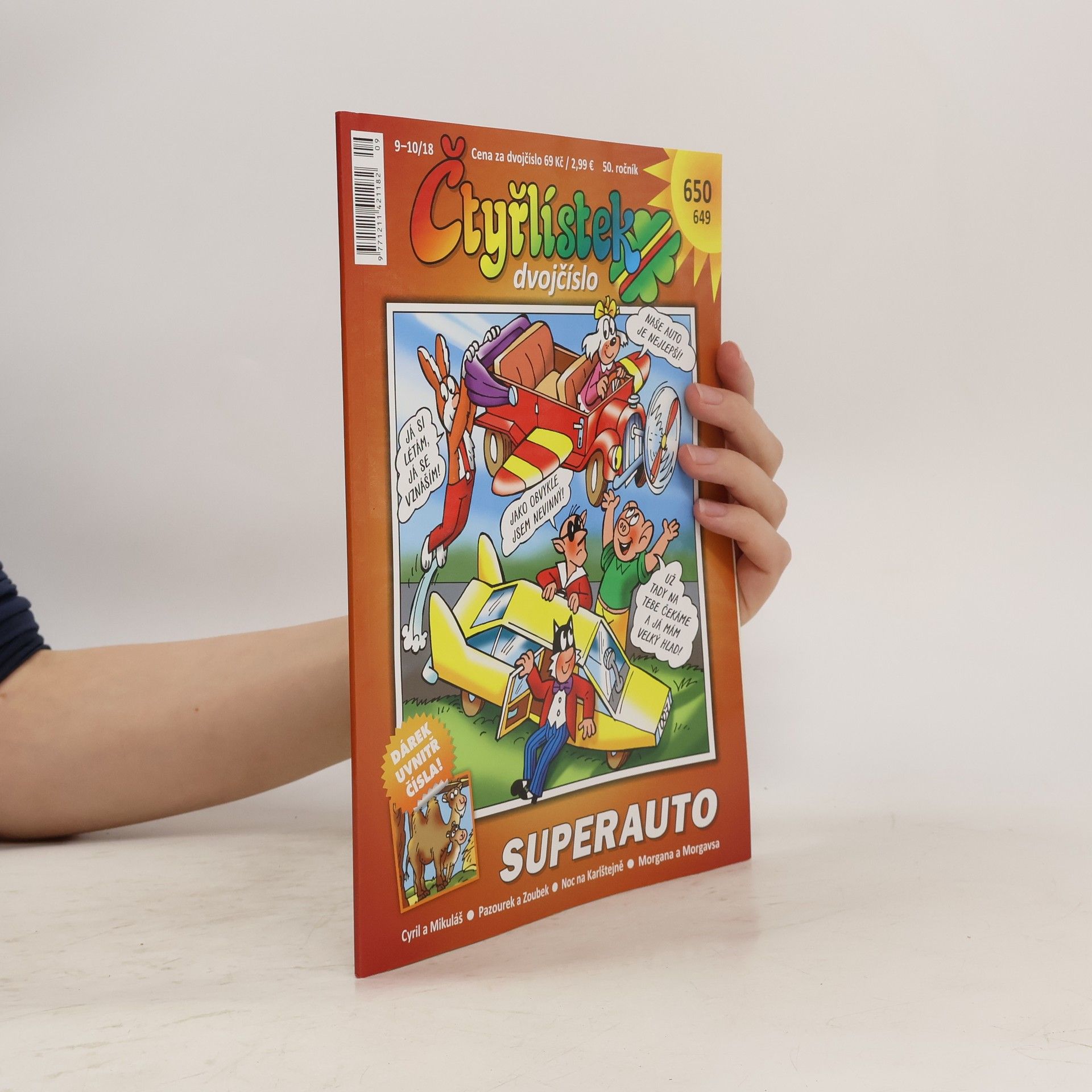 Kolektiv autorů Čtyřlístek dvojčíslo 649-650, 9-10/2018