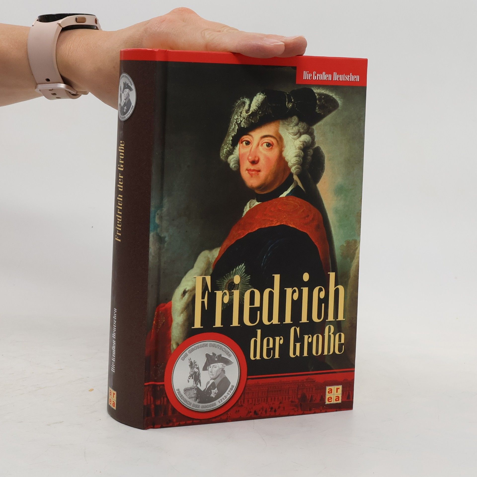 Thomas Carlyle Die Grossen Deutschen - Goethe - Bach - Friedrich der Grosse - 3 Bände mit 3 Münzen als Zugabe