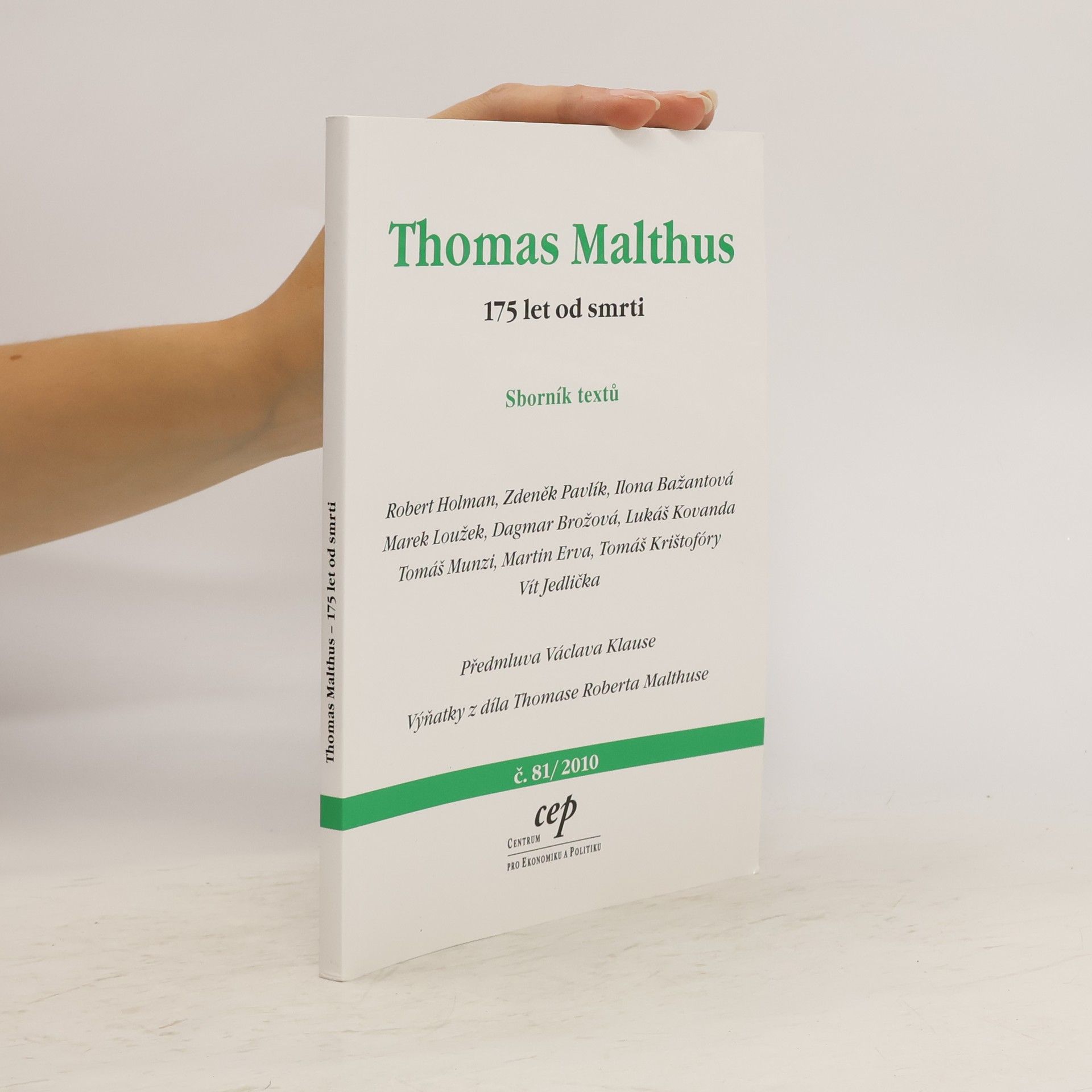 Autorenkollektiv Thomas Malthus. 175 let od smrti