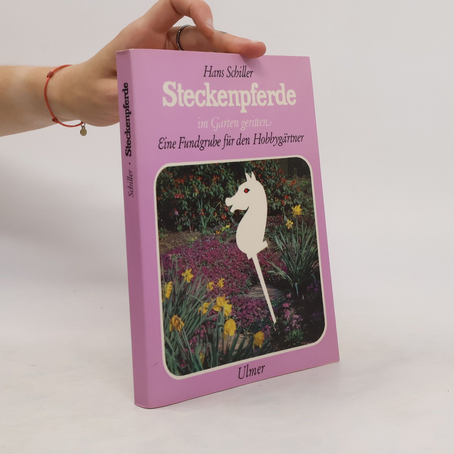 Hans Schiller Steckenpferde im Garten geritten