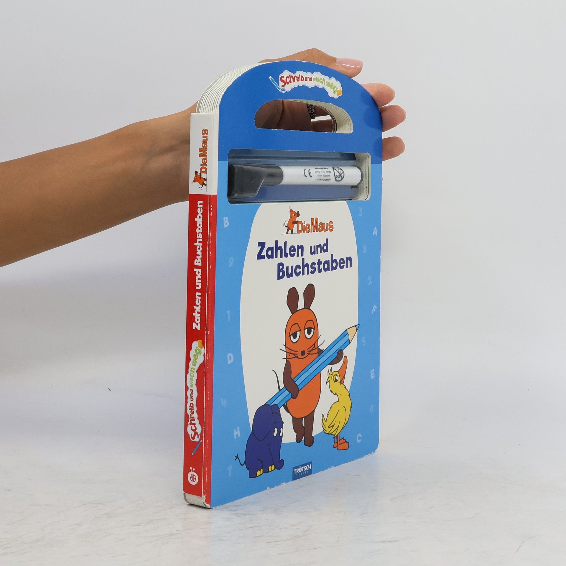 Autorenkollektiv Trötsch Die Maus Schreib und wisch weg Pappenbuch Zahlen und Buchstaben. Übungsheft Lernheft Vorschule Grundschule
