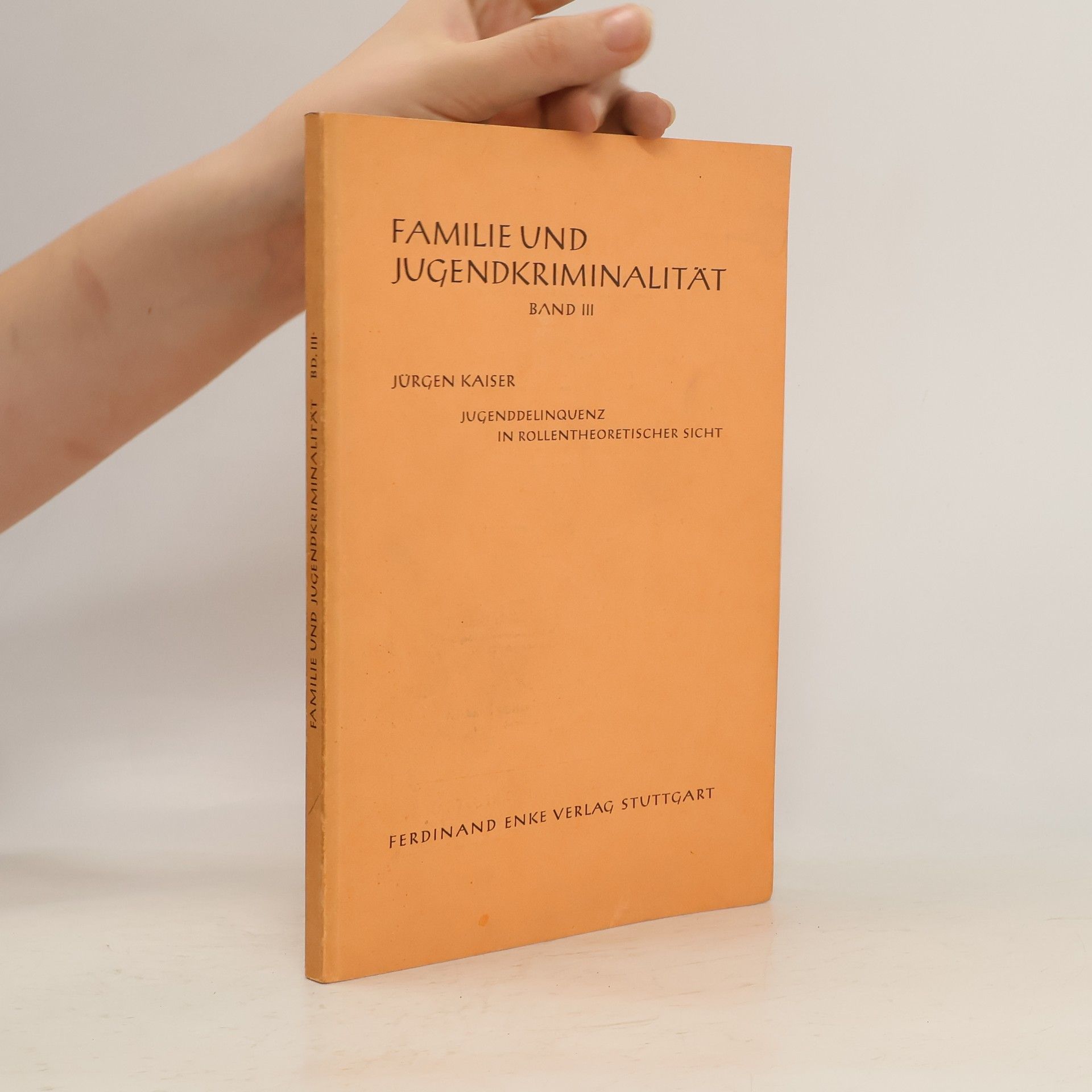 Jürgen Kaiser Familie und Jugendkriminalität Band III