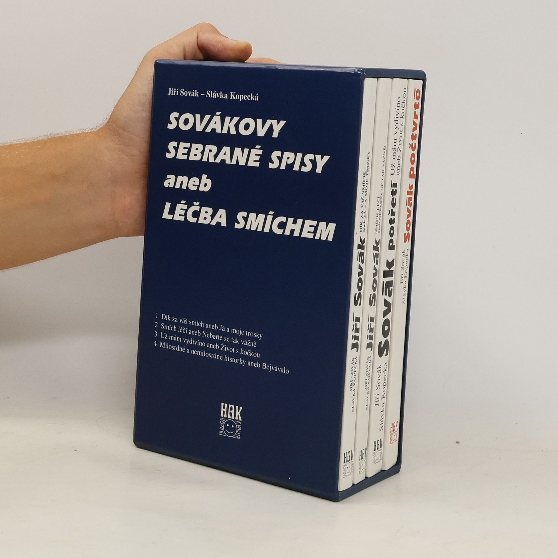Jiří Sovák Sovákovy sebrané spisy aneb Léčba smíchem (box, 4 svazky)