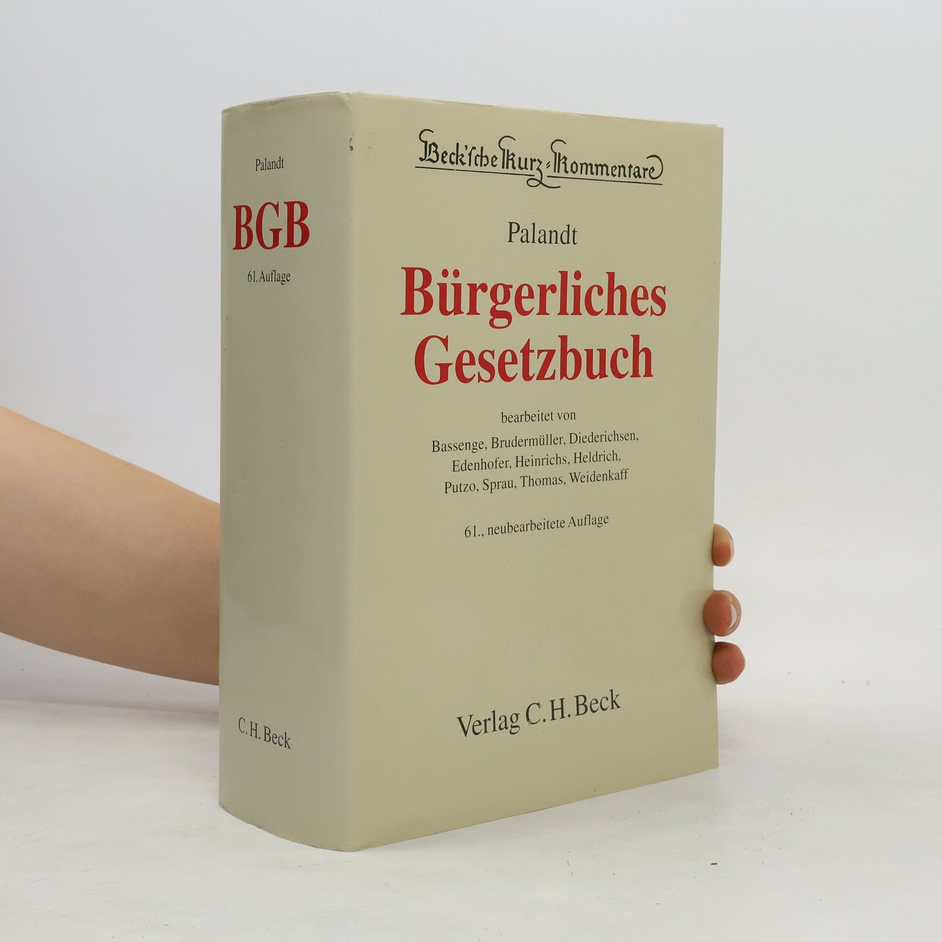Otto Palandt Bürgerliches Gesetzbuch