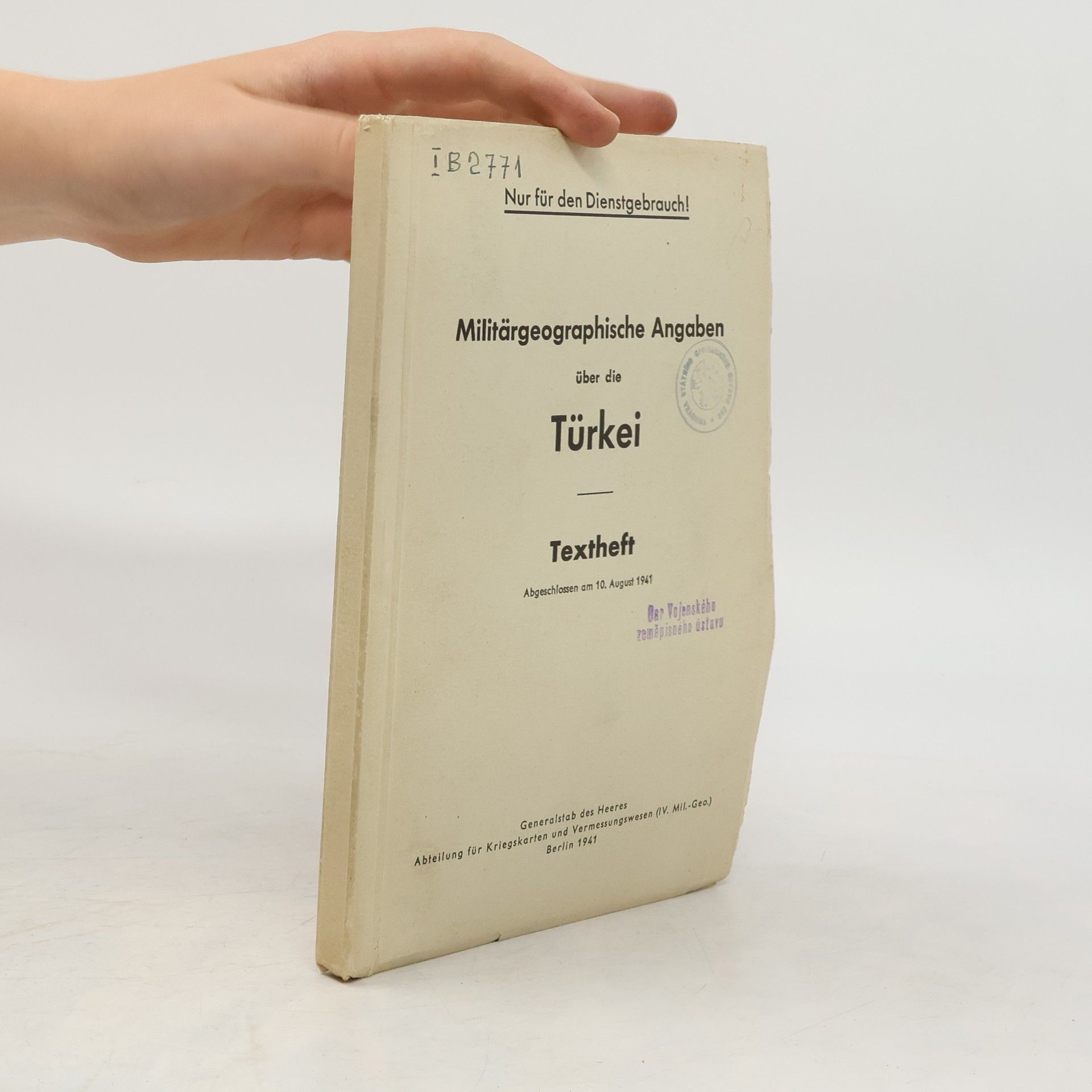 Collectif d'auteurs Militärgeographische Angaben über die Türkei