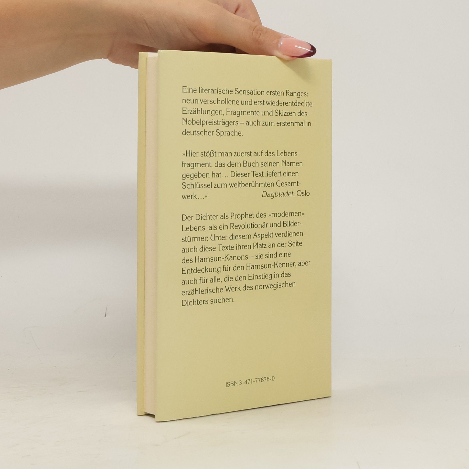 Knut Hamsun Ein Lebensfragment