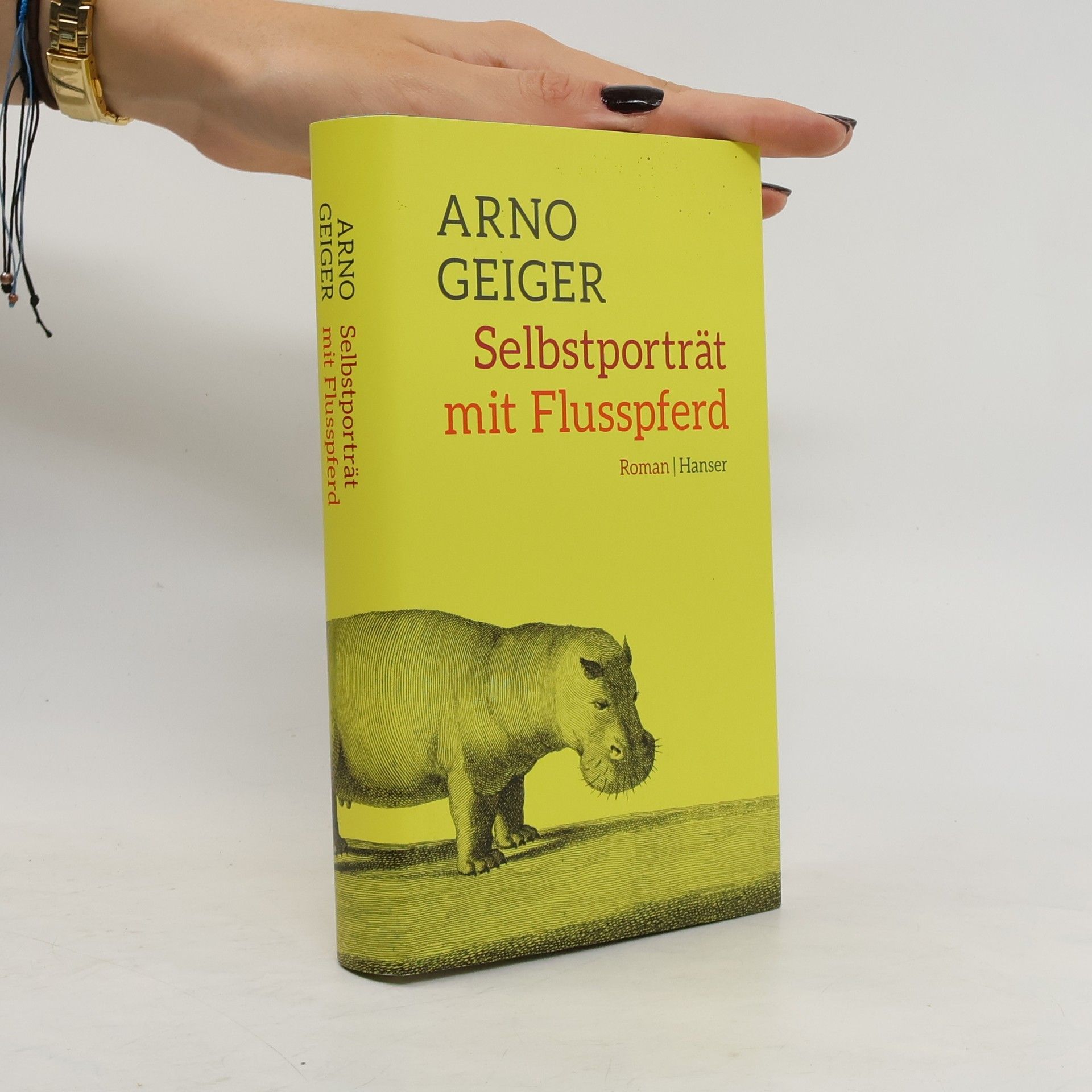 Selbstporträt mit Flusspferd