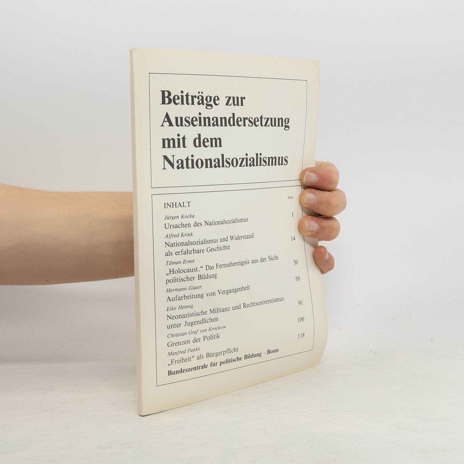 Collectif d'auteurs Beiträge zur Auseinandersetzung mit dem Nationalsozialismus