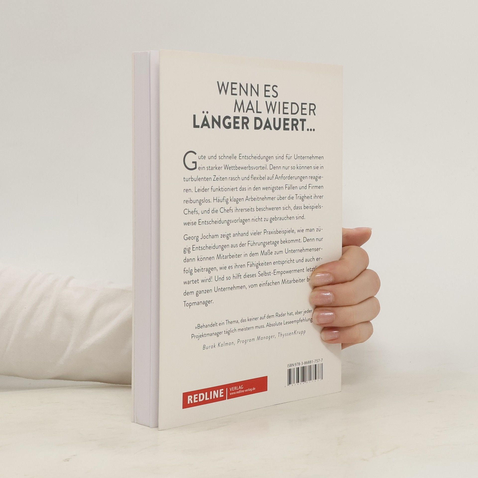Georg Jocham Schneller Entscheidungen bekommen