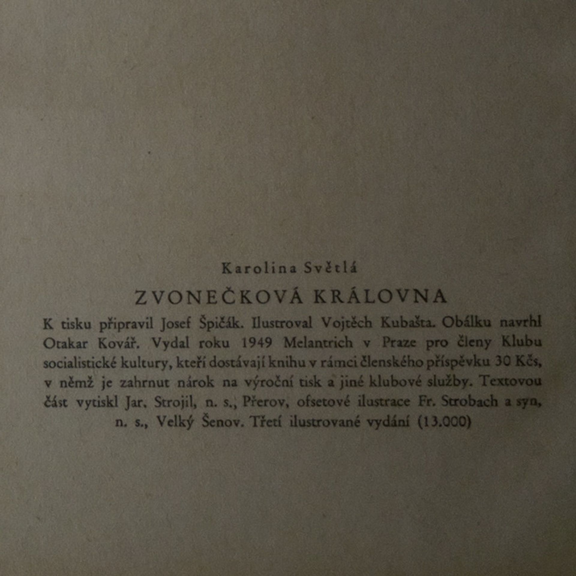 Karolina Světlá Zvonečková královna