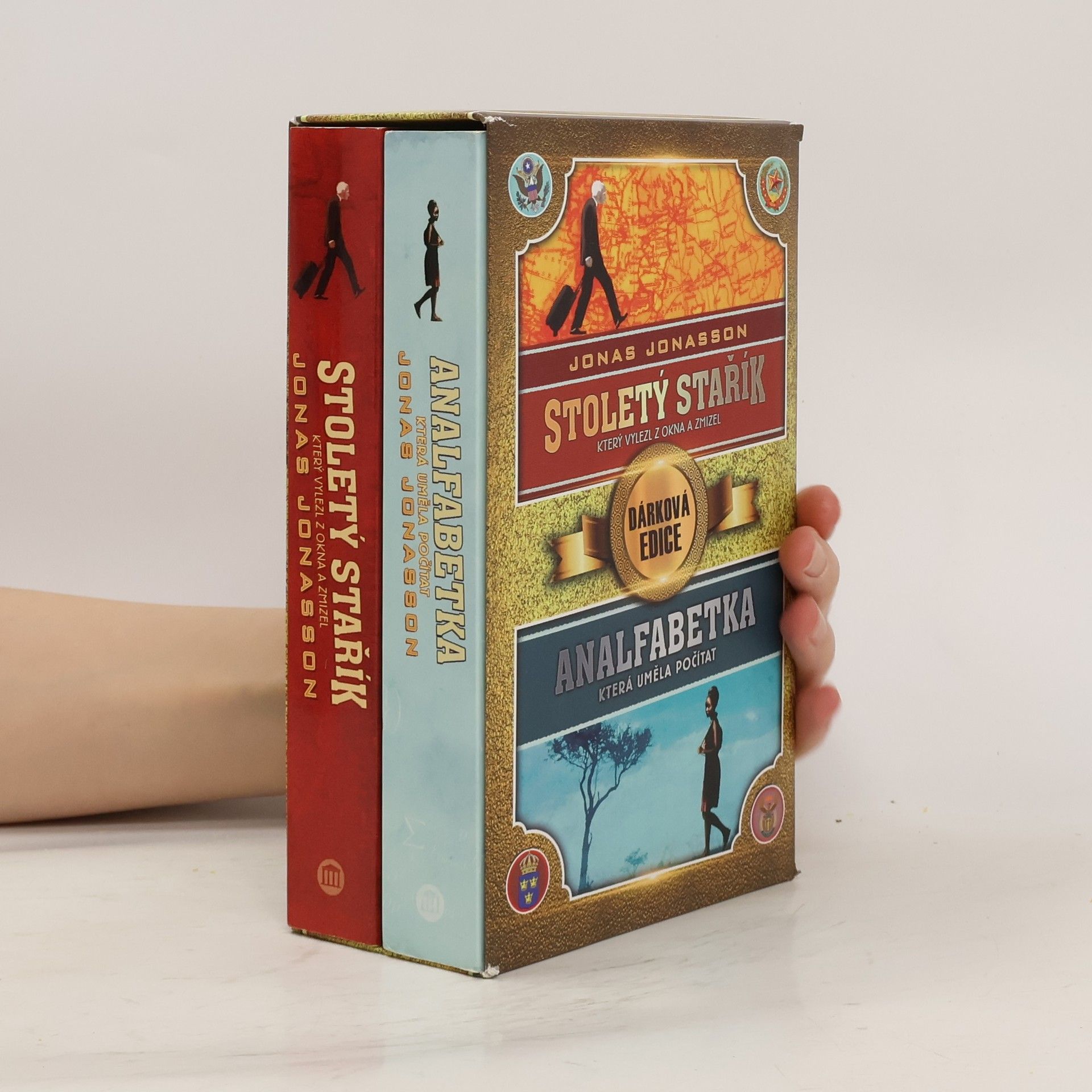 Jonas Jonasson Stoletý stařík, který vylezl z okna a zmizel + Analfabetka, která uměla počítat - dárková edice