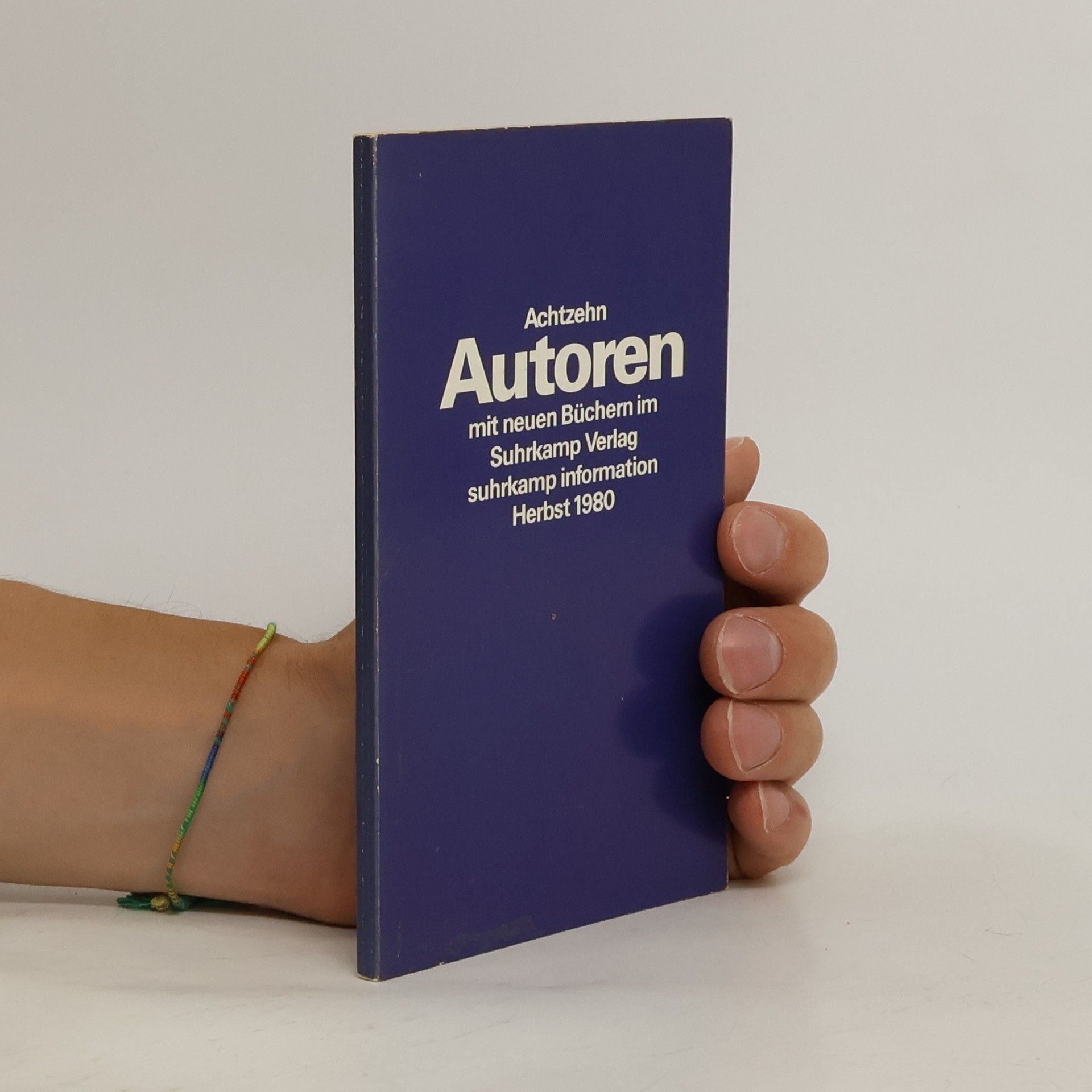 AA.VV. Achtzehn Autoren mit neuen Büchern im Suhrkamp Verlag
