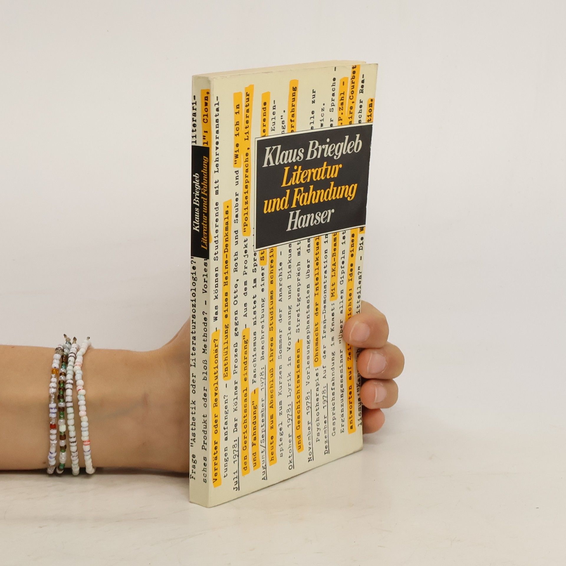 Klaus Briegleb Literatur und Fahndung