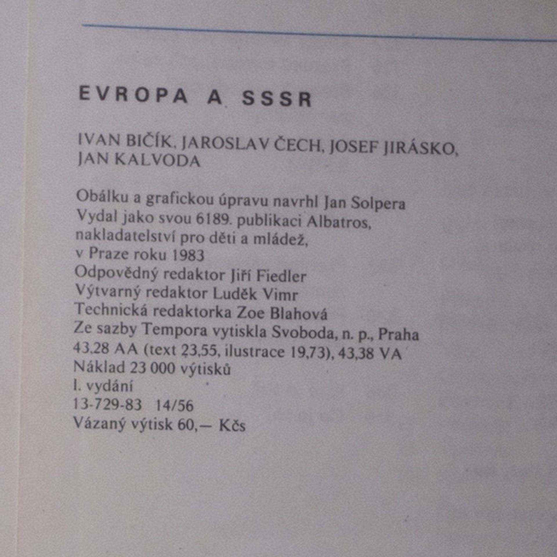 Ivan Bičík Evropa a SSSR