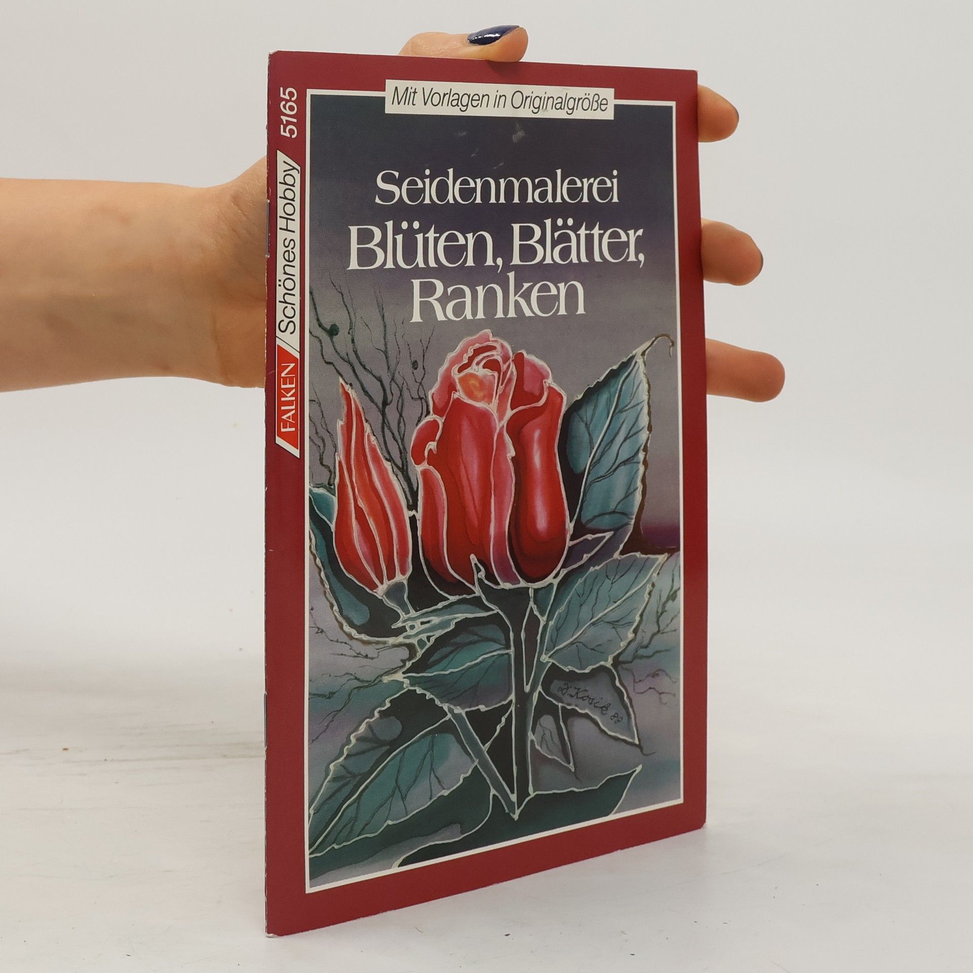 Seidenmalerei, Blüten, Blätter, Ranken
