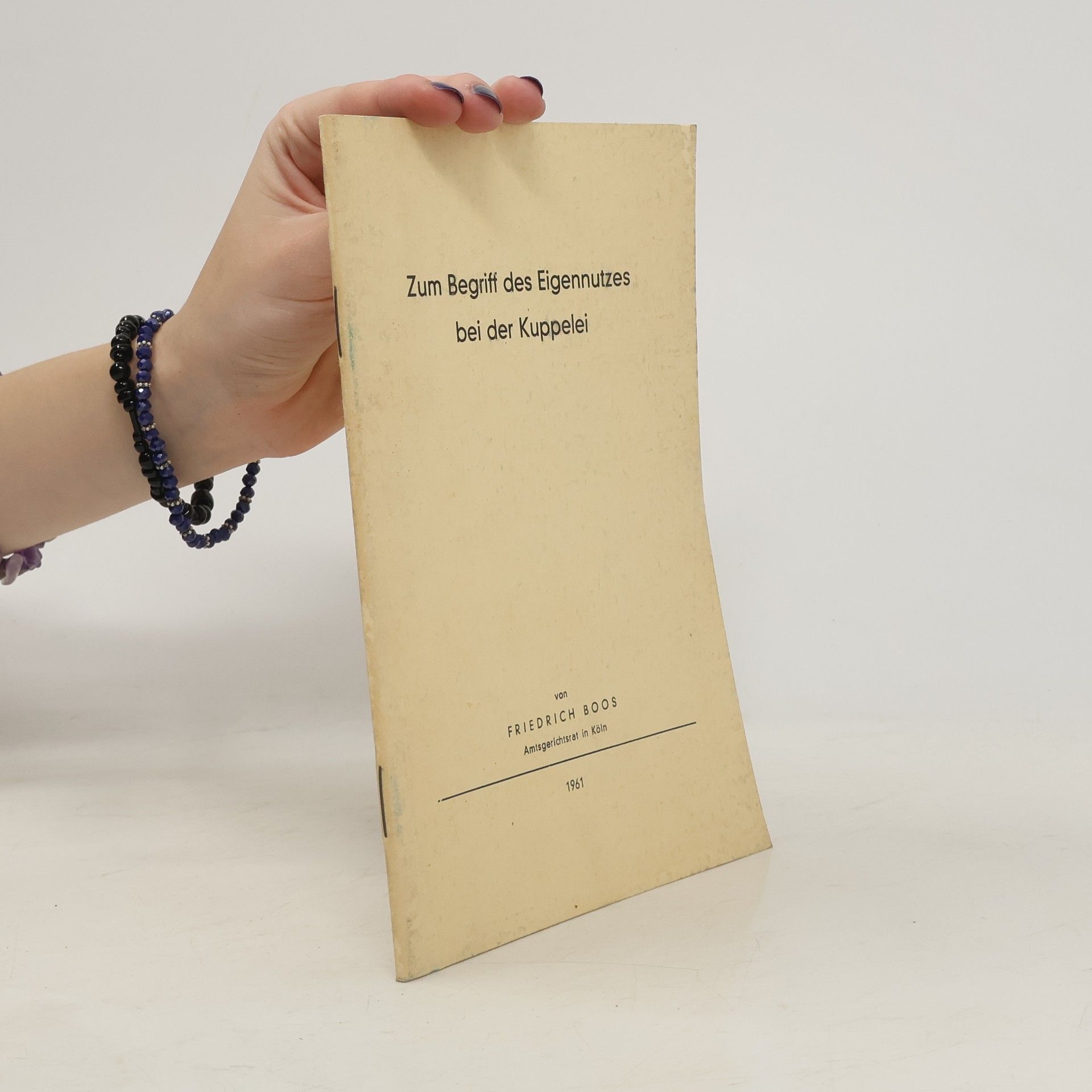 Friedrich Boos Zum Begriff des Eigennutzes bei der Kuppelei