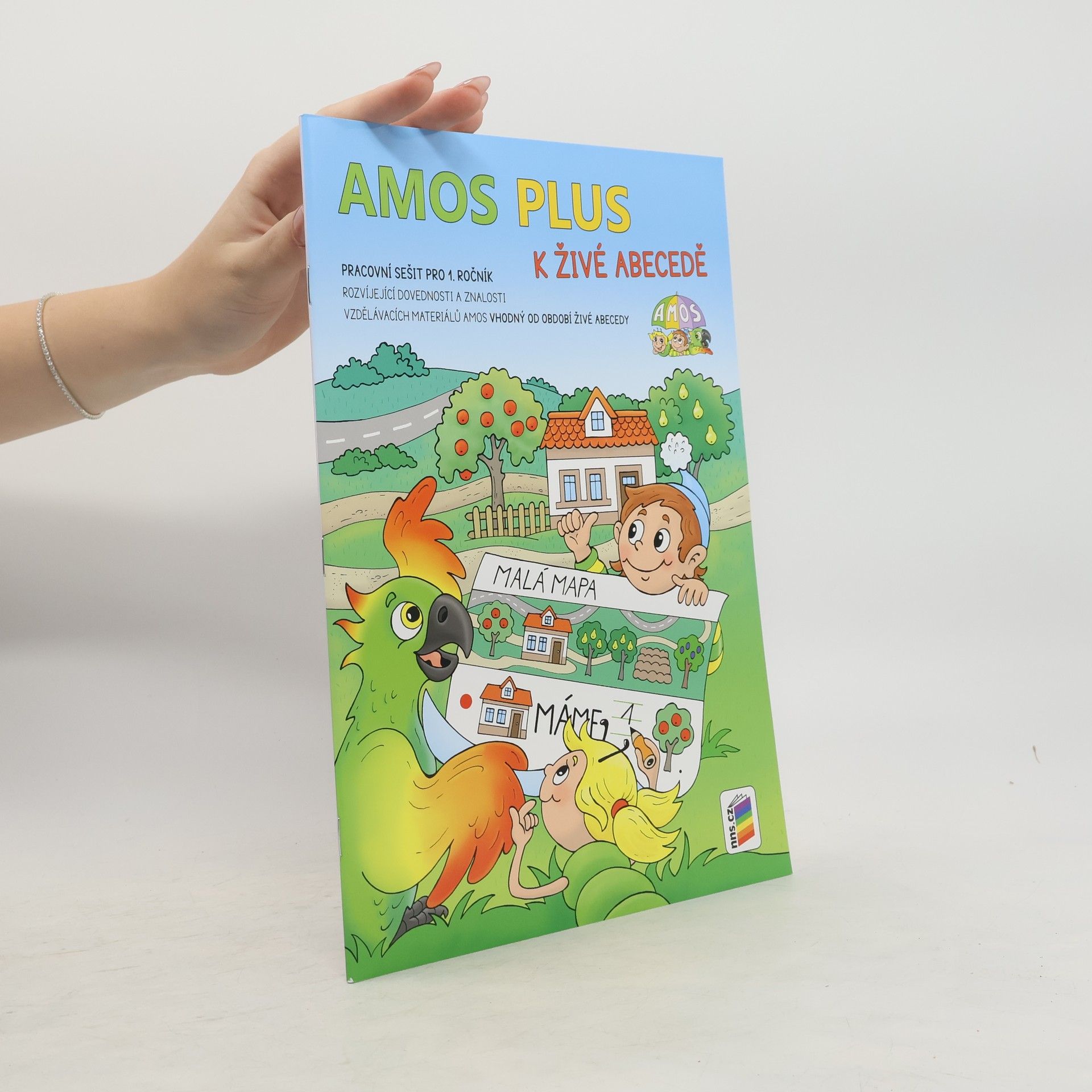 AA.VV. AMOS PLUS K ŽIVÉ ABECEDĚ se samolepkami (barevný pracovní sešit)