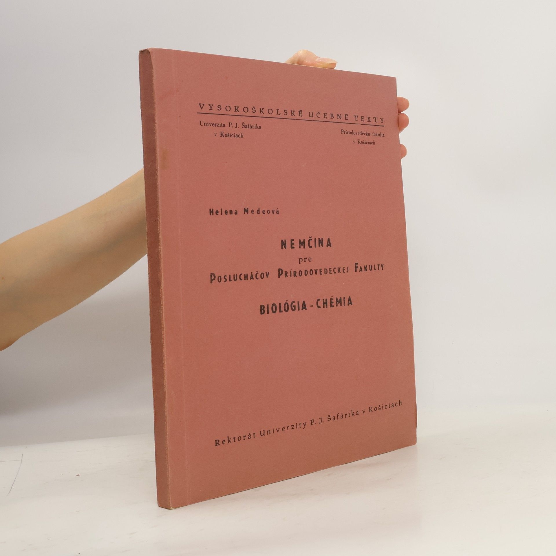 Helena Medeová Nemčina pre poslucháčov prírodovedeckej fakulty. Biológia-chémia