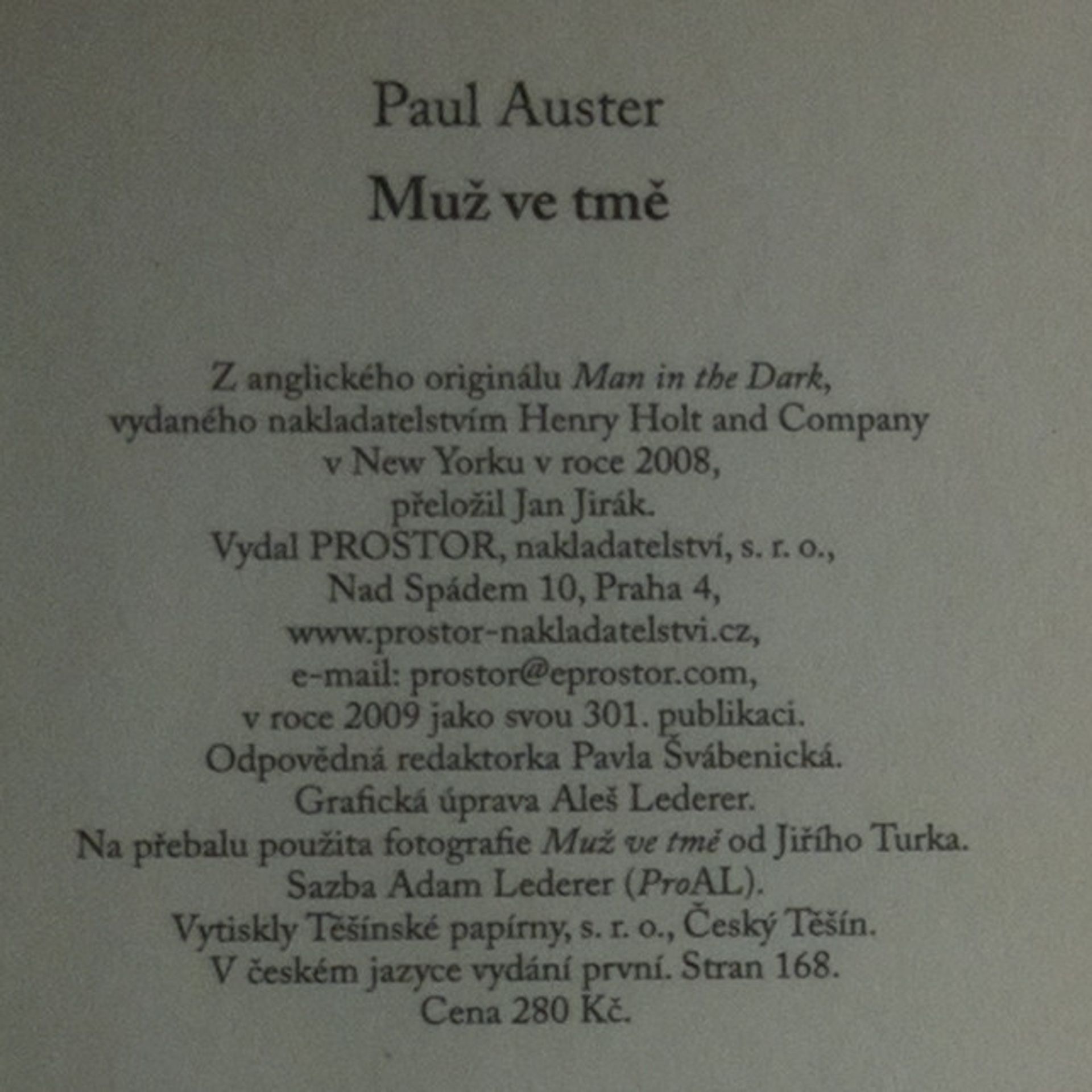 Paul Auster Muž ve tmě
