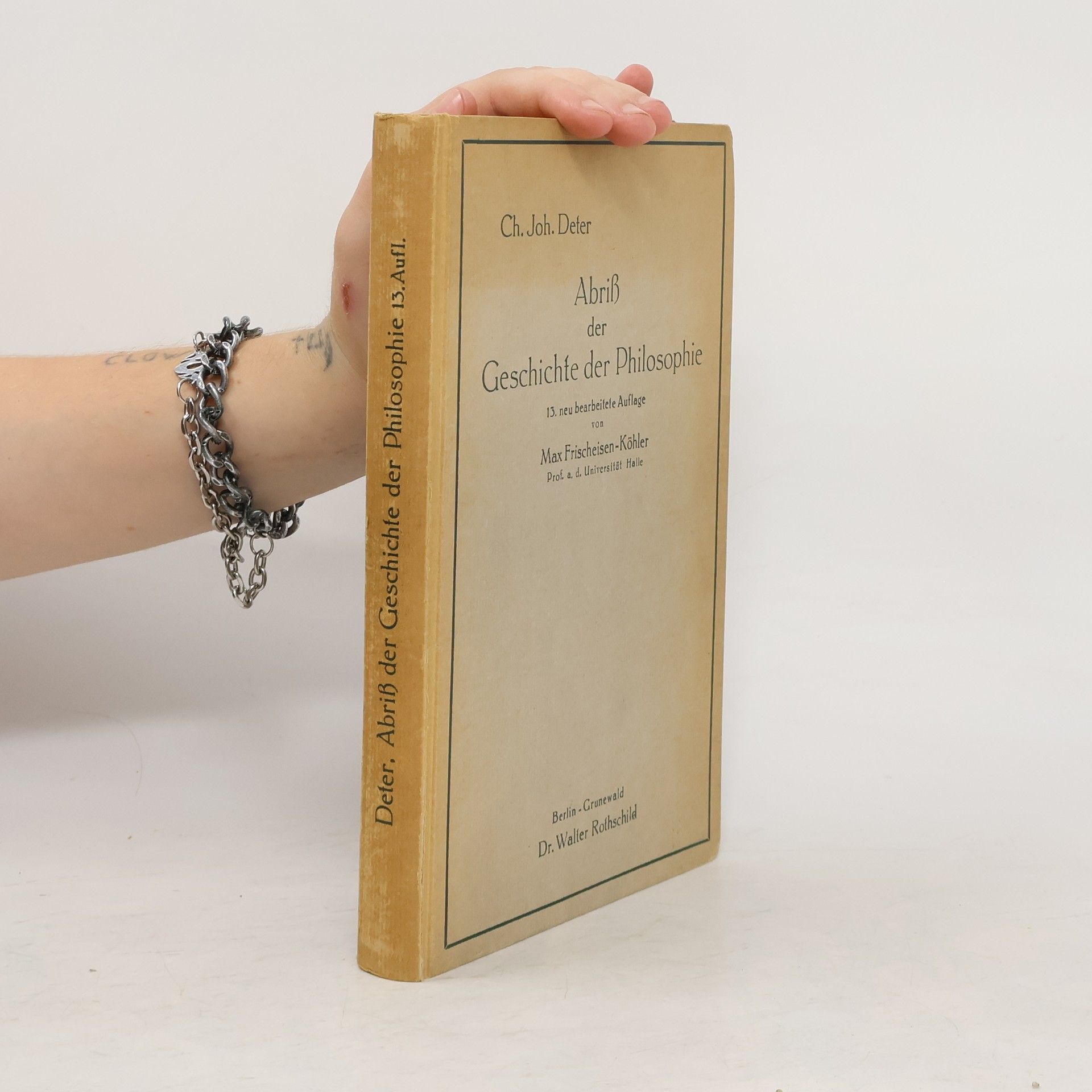 Chr. Joh. Deter Abriß Geschichte der Philosophie