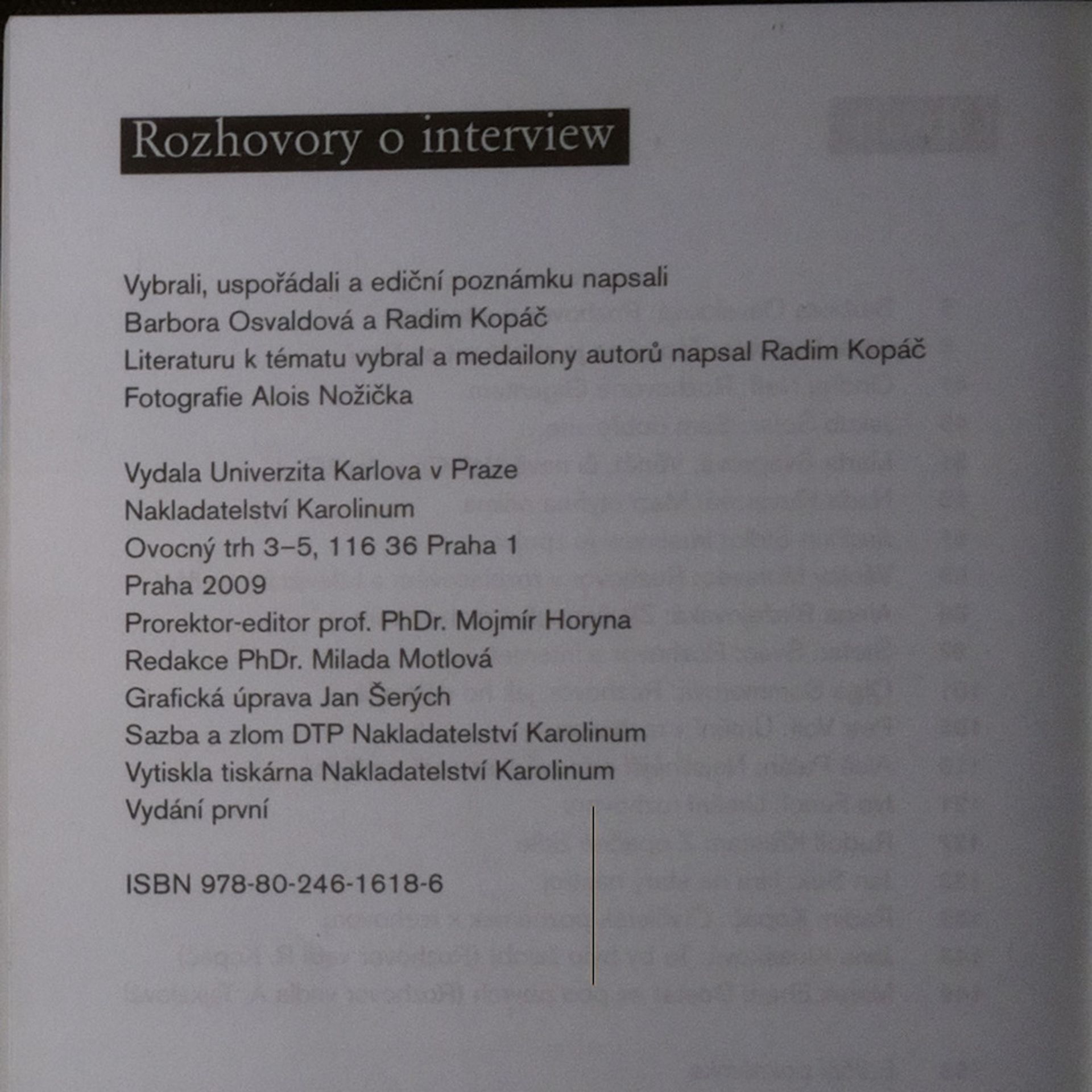 Barbora Osvaldová Rozhovory o interview