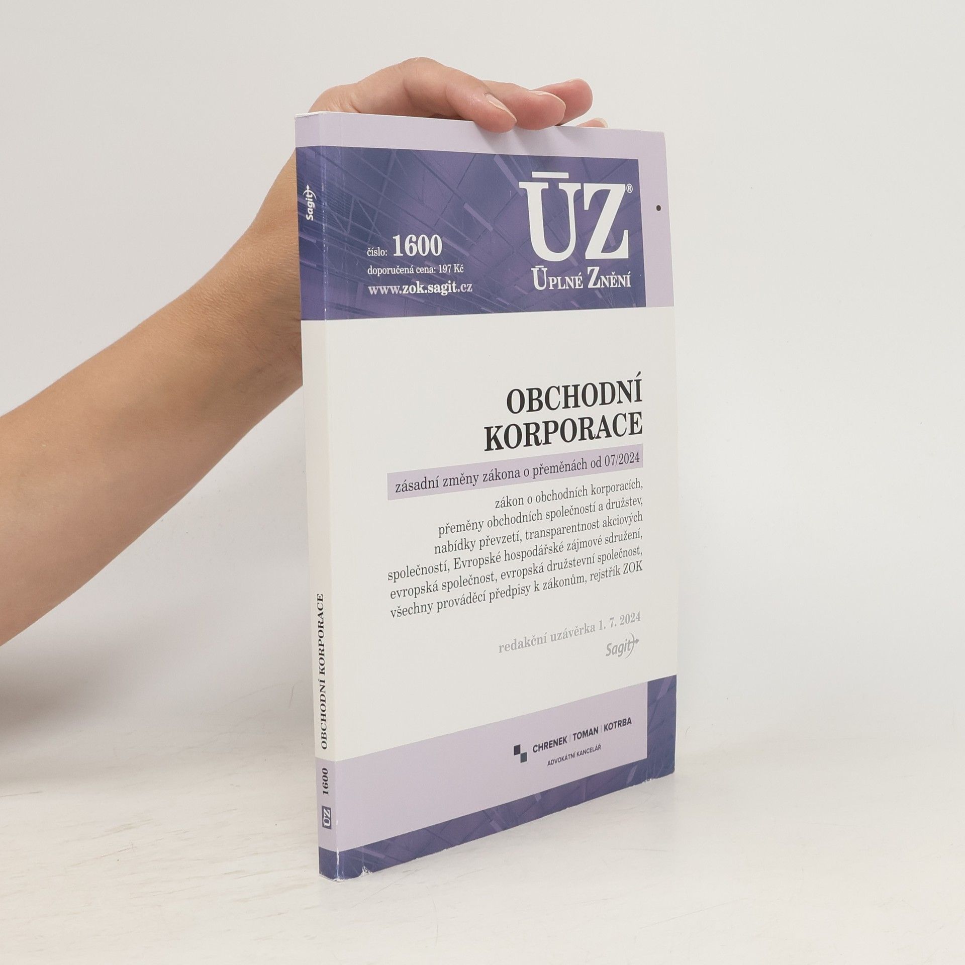 Sagit ÚZ 1600 Obchodní korporace, Přeměny obchodních společností a družstev