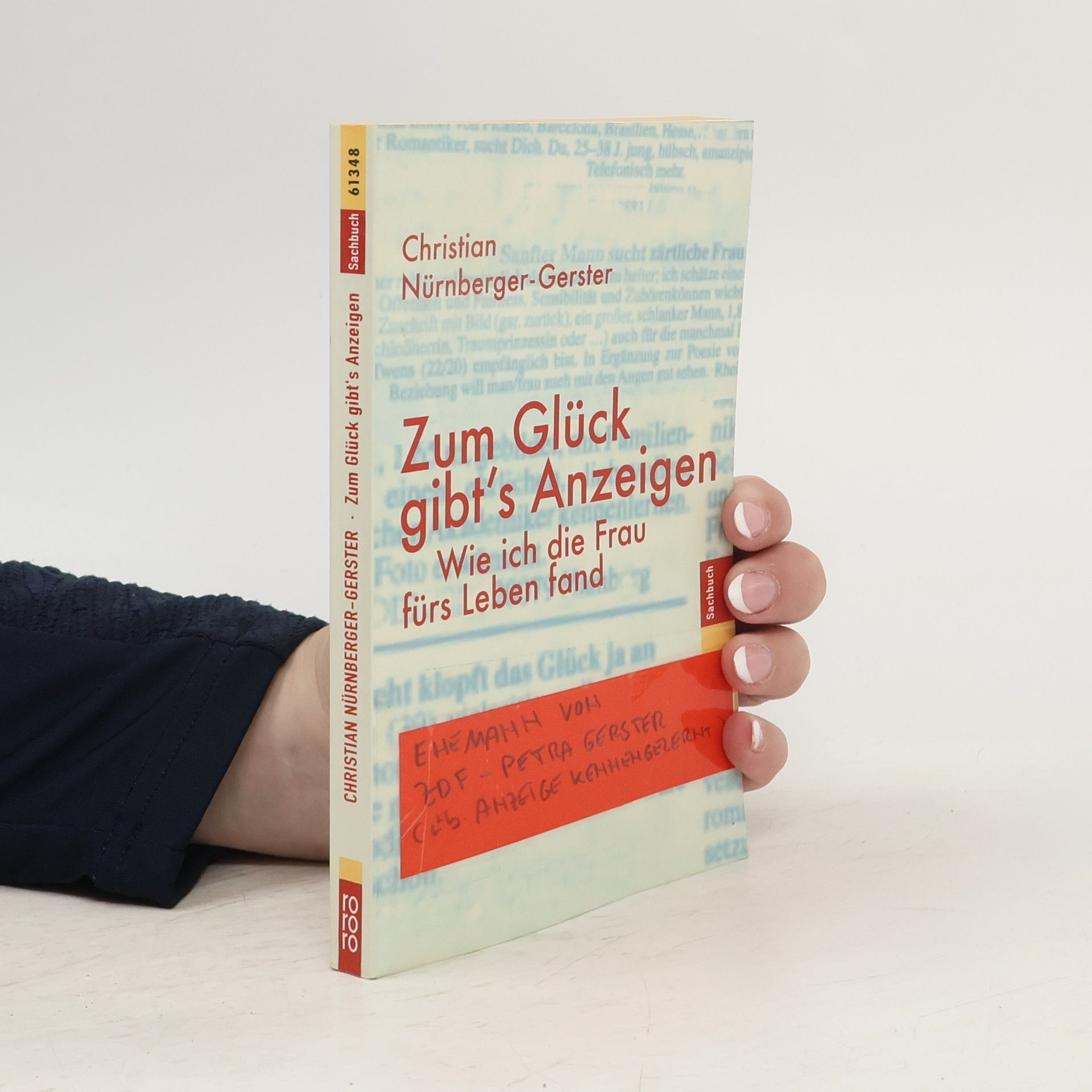 Christian Nürnberger-Gerster Zum Glück gibt's Anzeigen