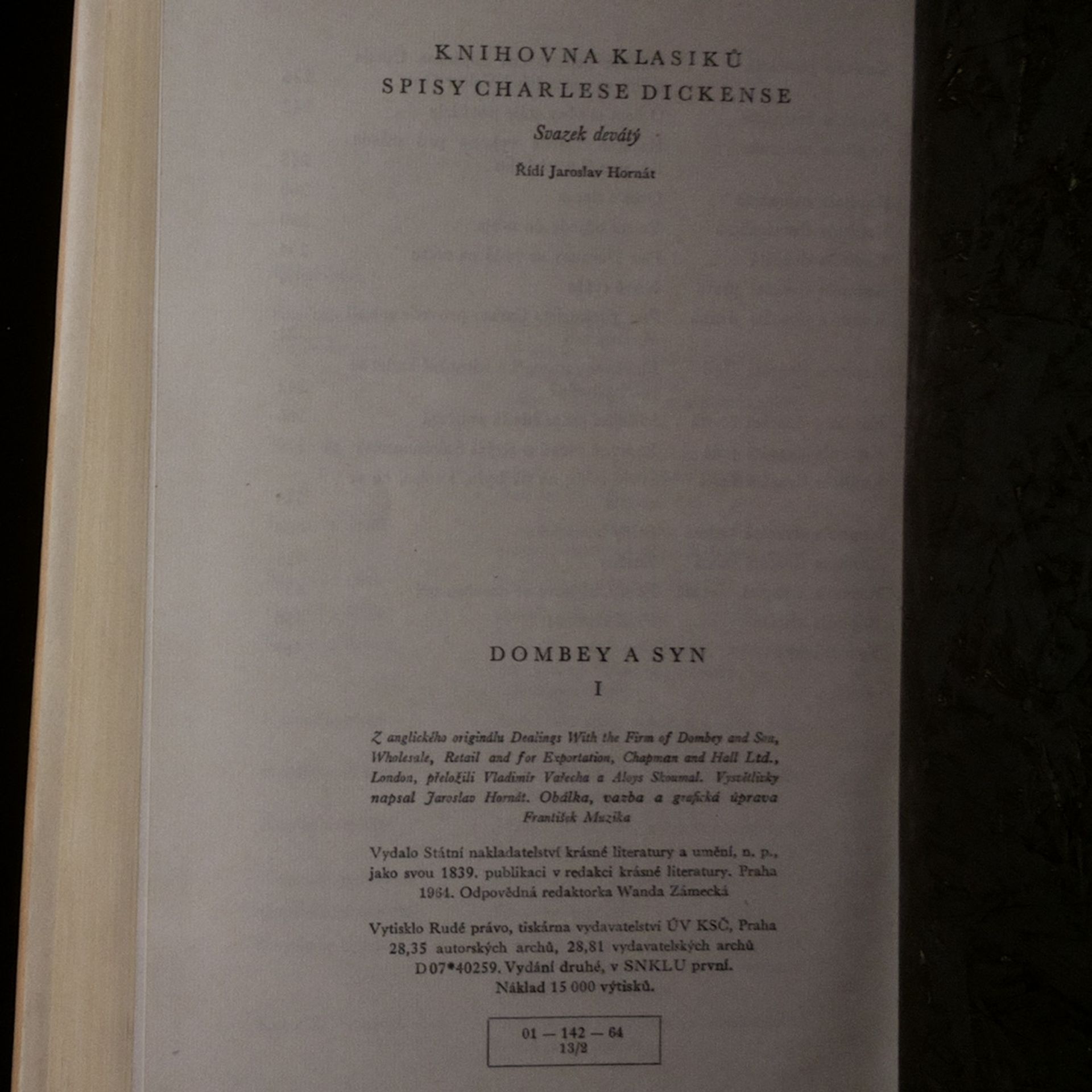 Charles Dickens Dombey a syn I-II. díl