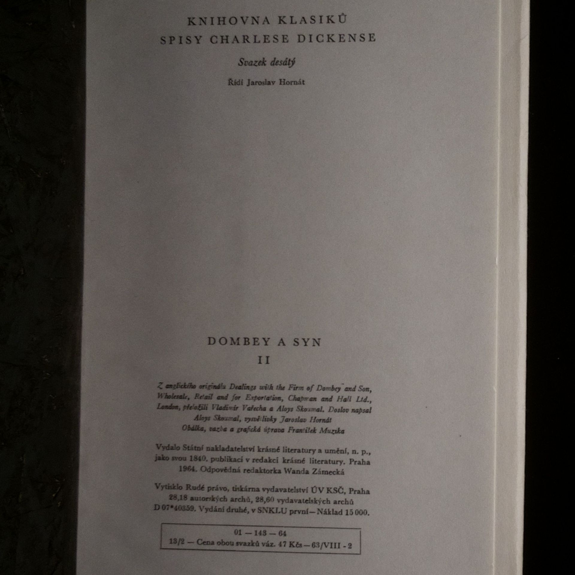 Charles Dickens Dombey a syn I-II. díl