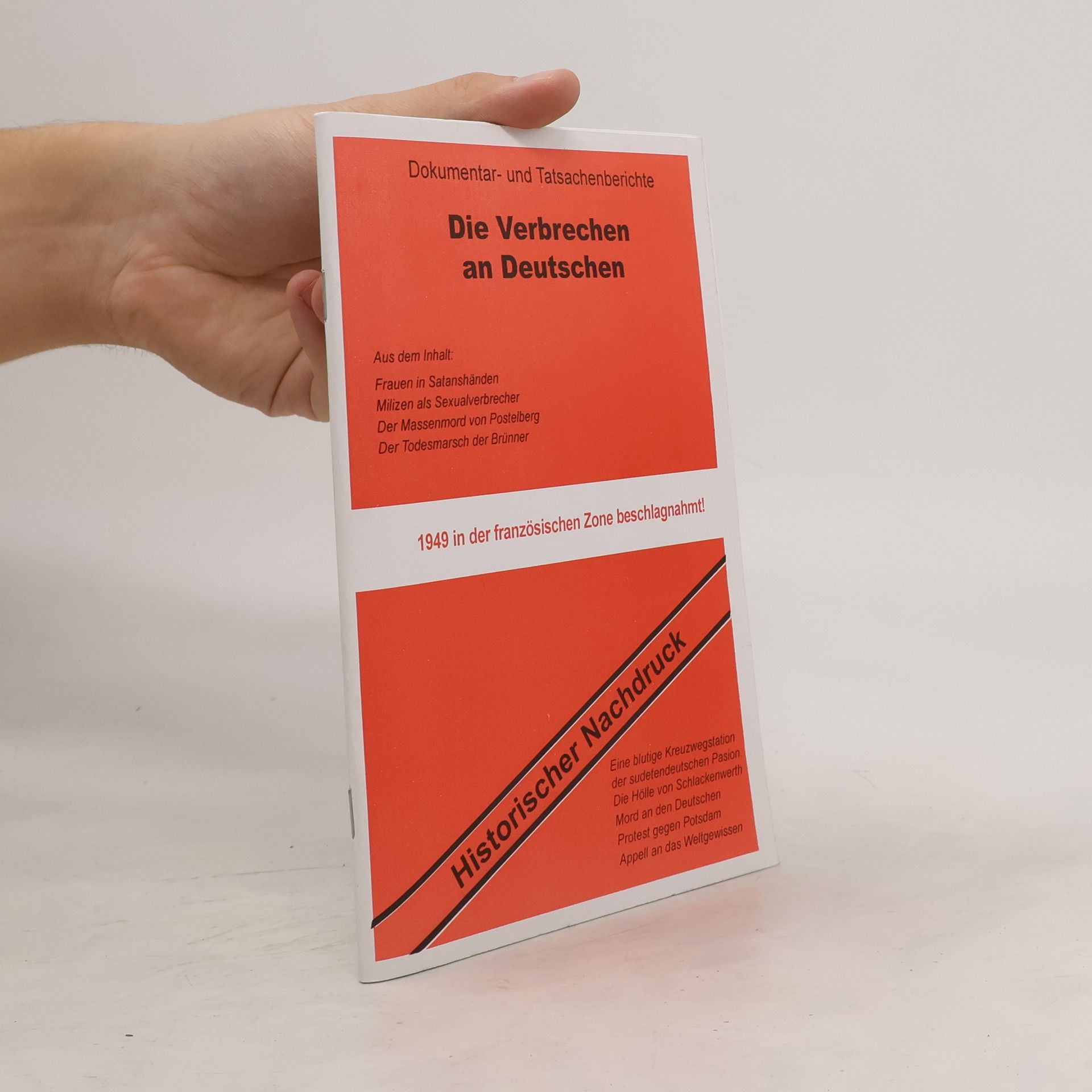 Collectif d'auteurs Die Verbrechen an Deutschen