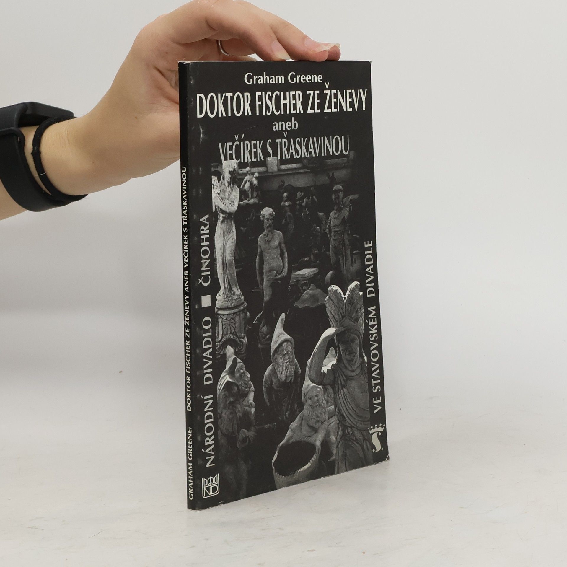 Graham Greene, Doktor Fischer ze Ženevy, aneb, Večírek s třaskavinou : [příležitostný tisk k premiéře] ve Stavovském divadle 5. a 6. prosince 1996