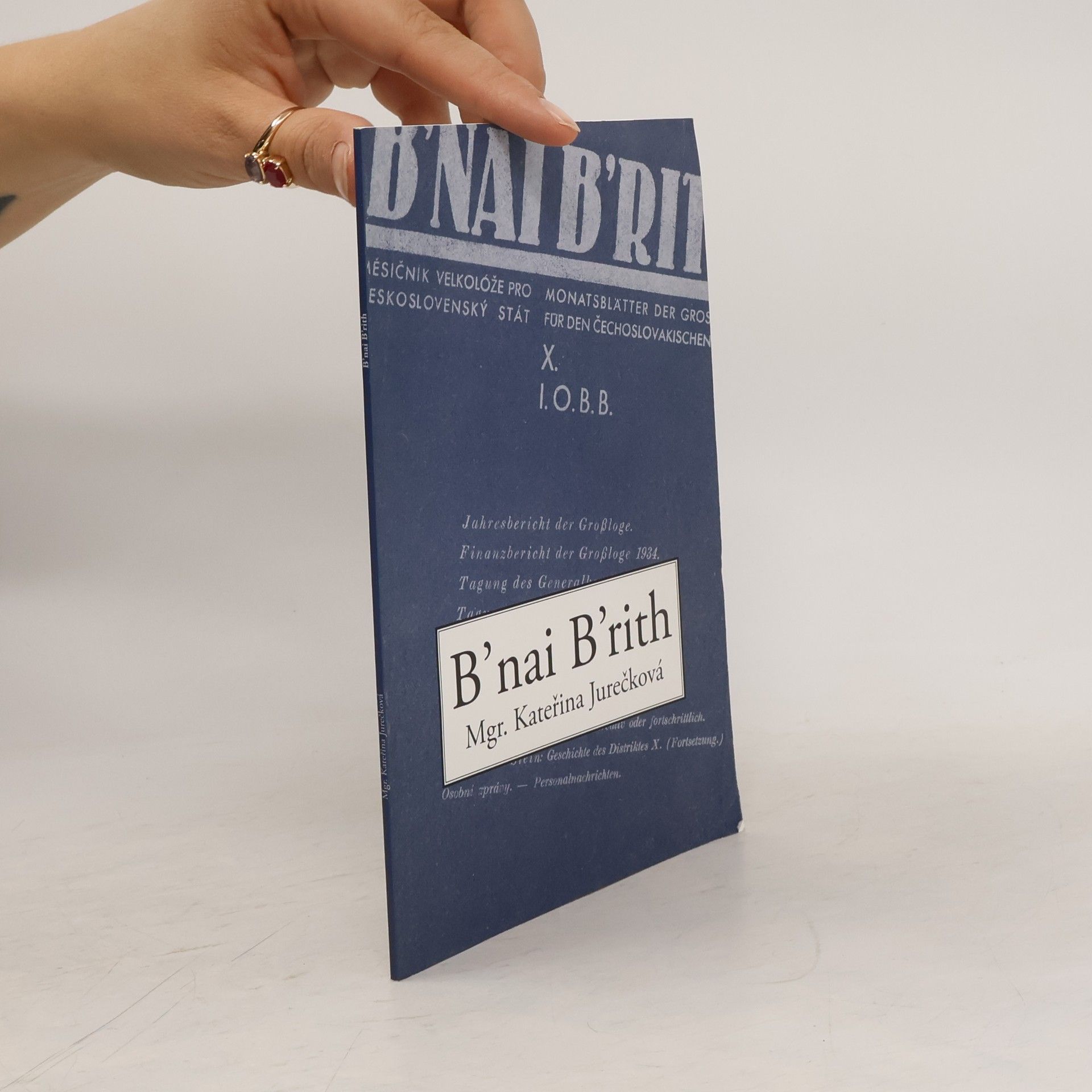 Kateřina Jurečková B'nai B'rith