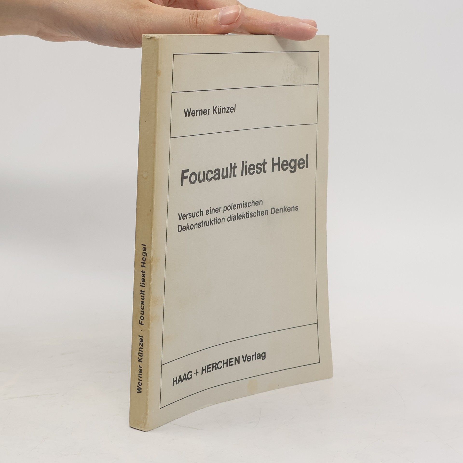 Werner Künzel Foucault liest Hegel
