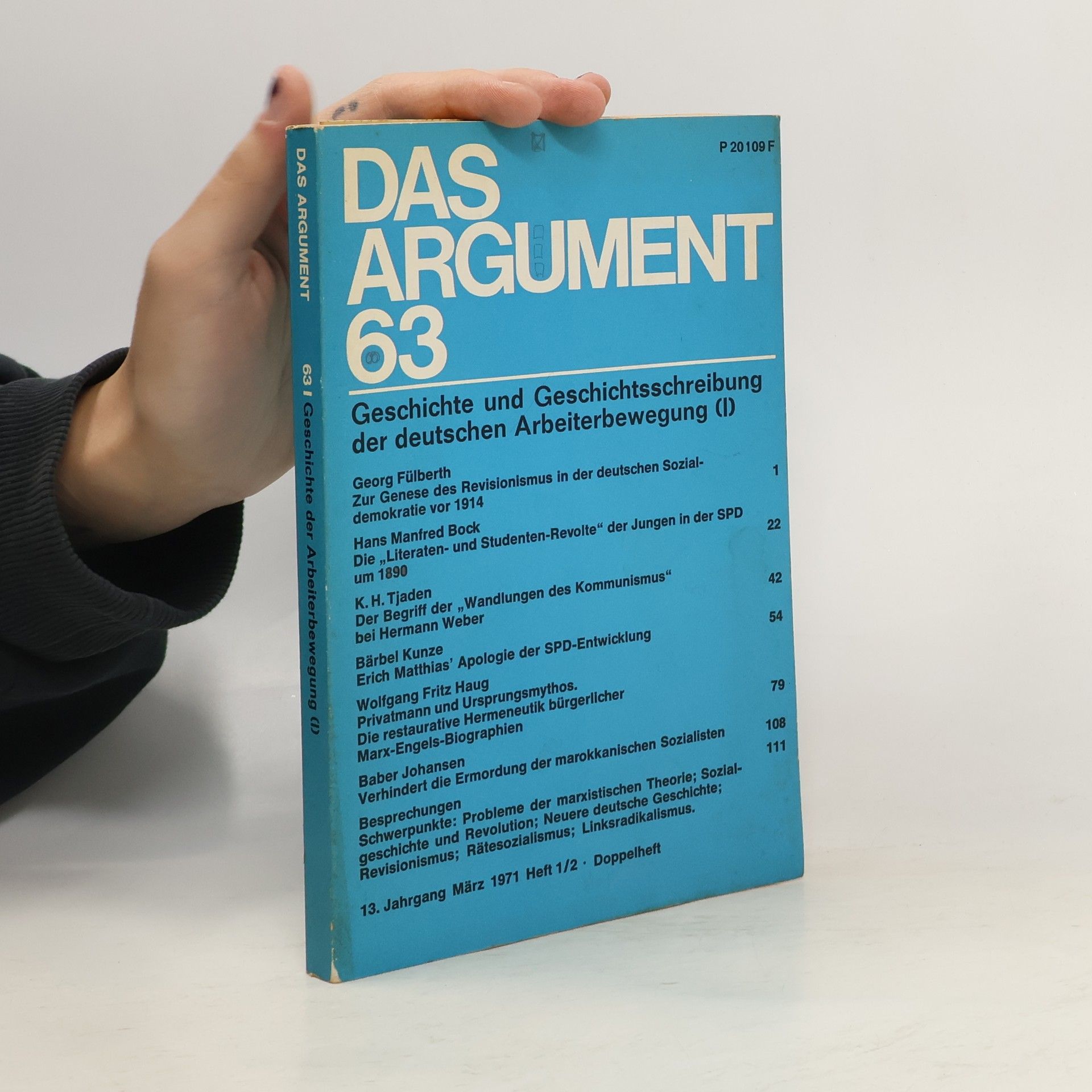 AA.VV. Das Argument 63