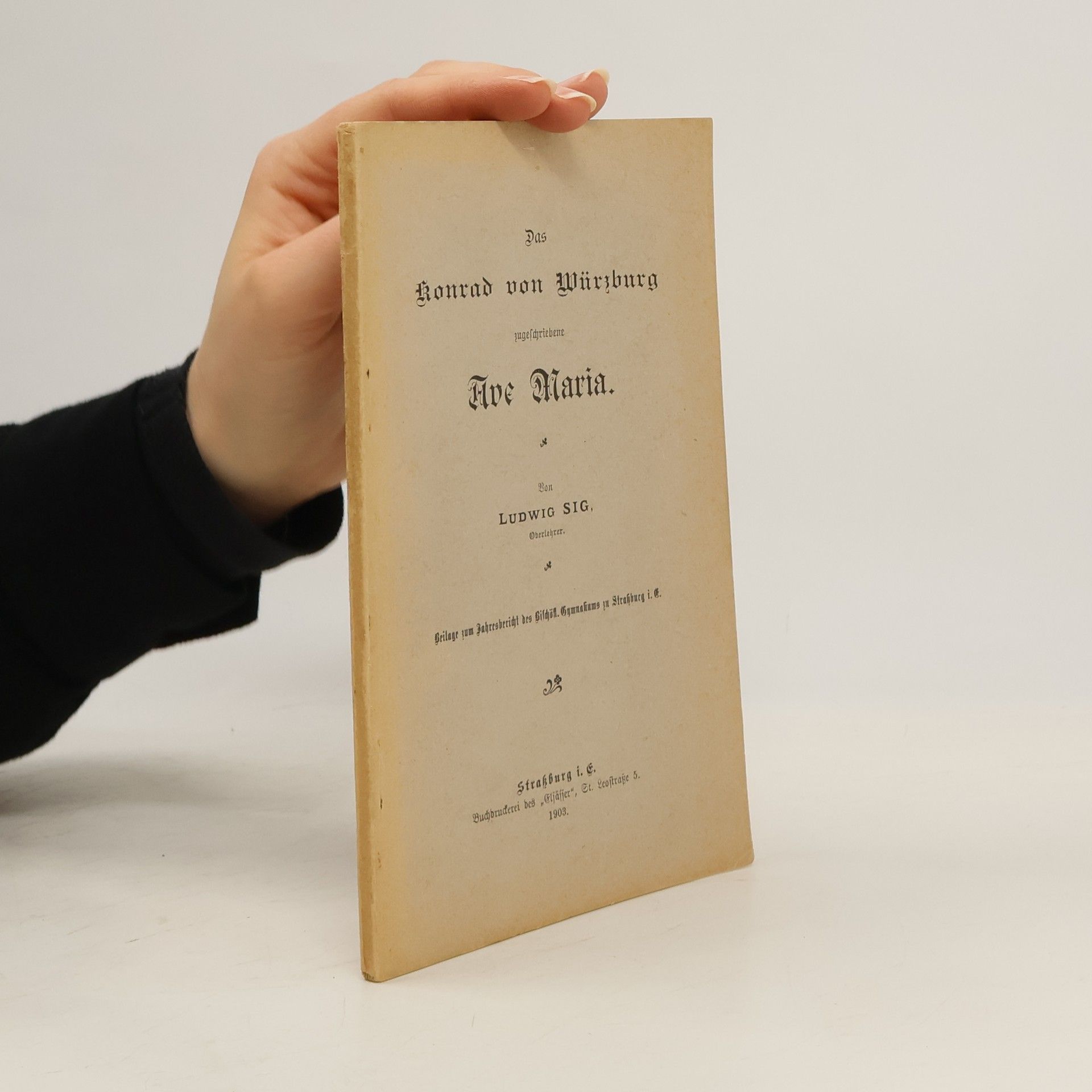 Ludwig Sig Das Konrad von Würzburg. Ave Maria
