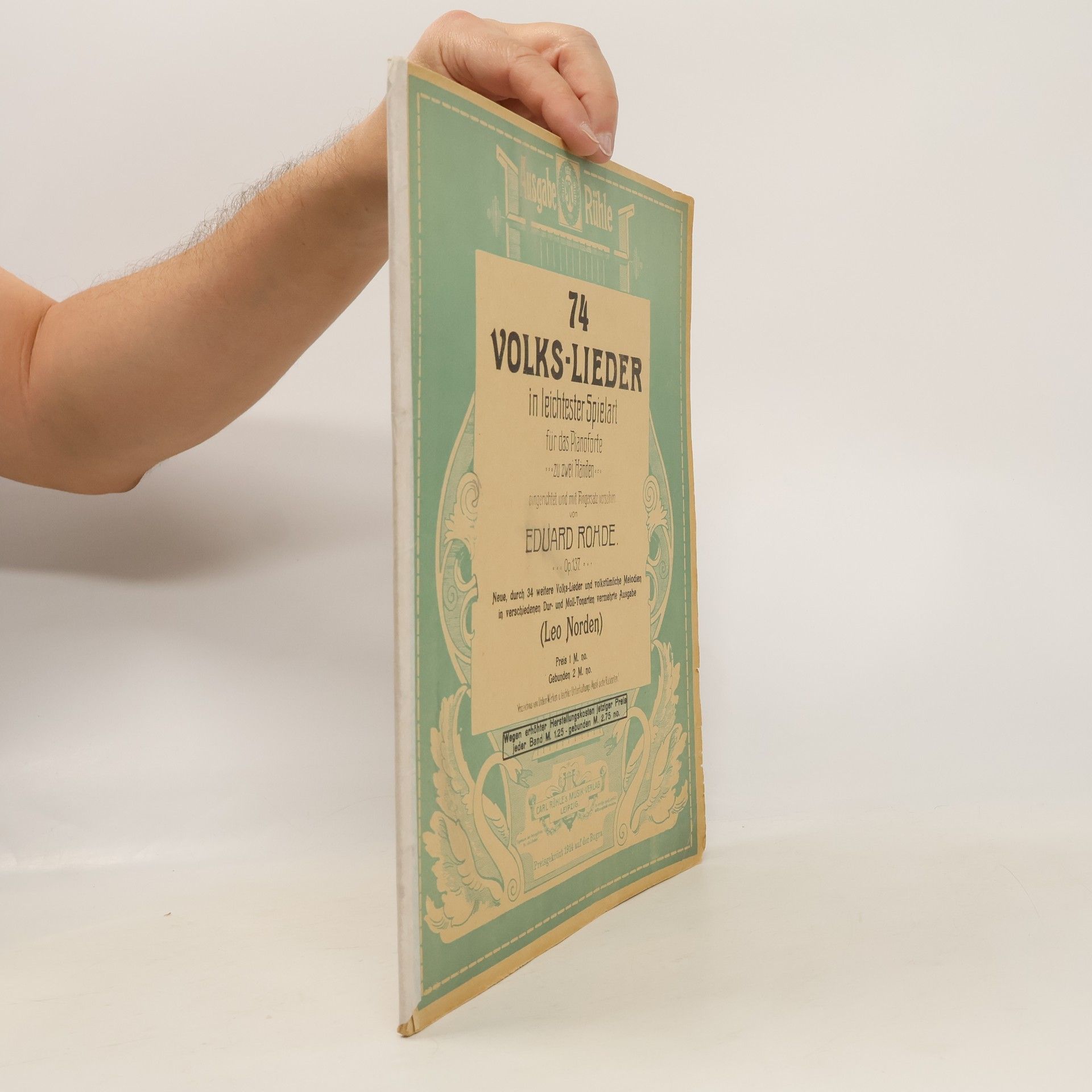 Eduard Rohde 74 Volks-Lieder