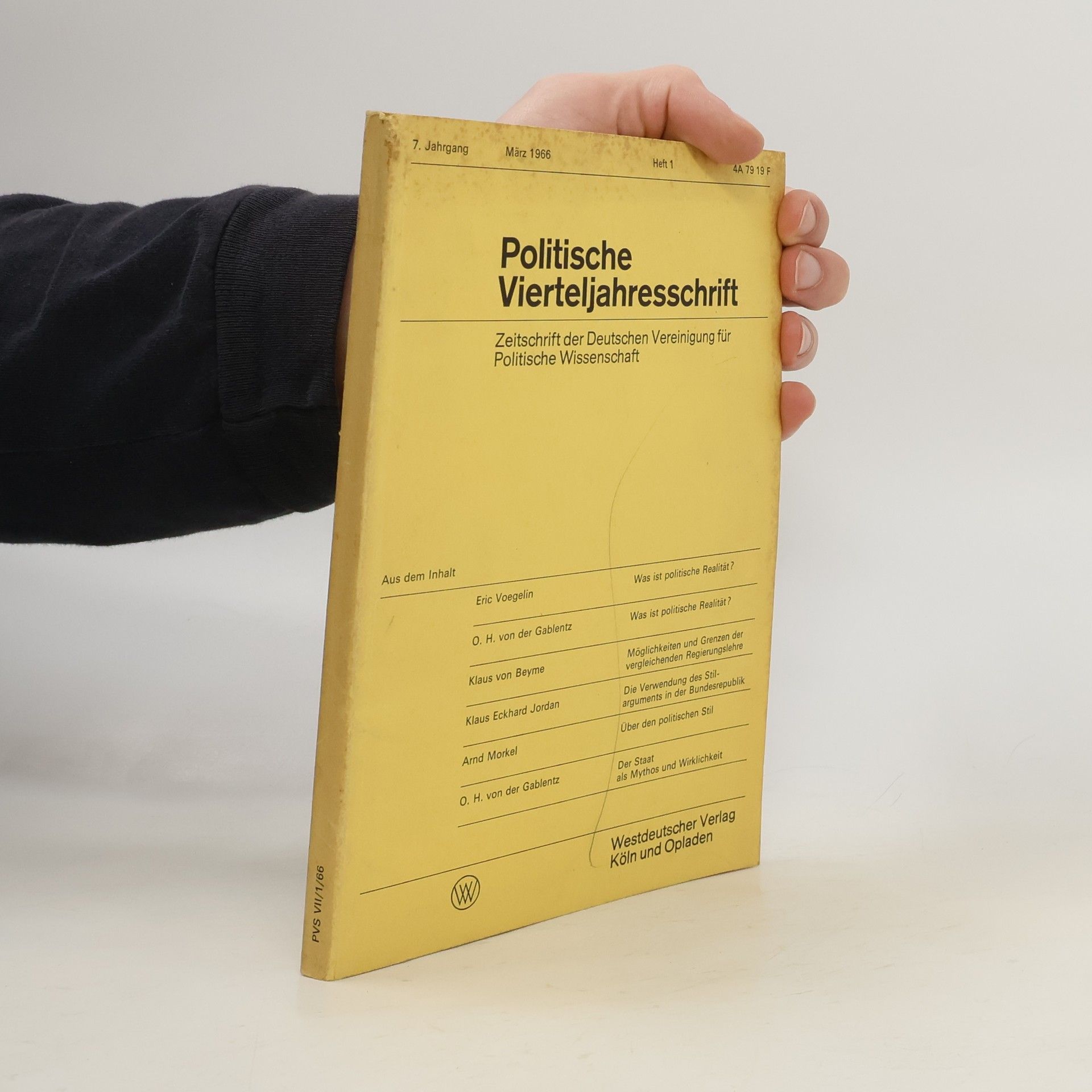 Autores varios Politische Vierteljahresschrift 7/1966. Heft 1