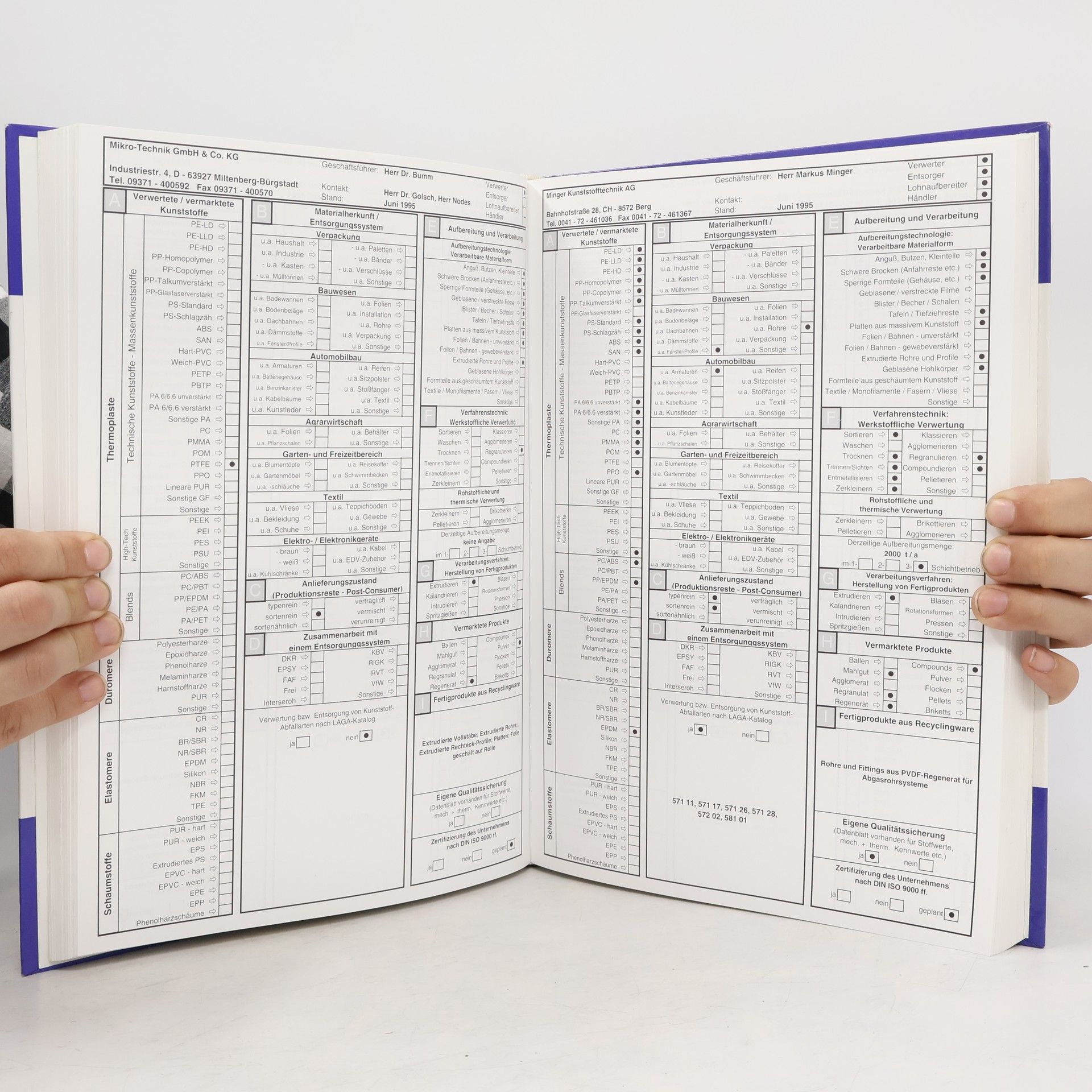 H. Breuer Kunststoff-Recycling Handbuch 1995