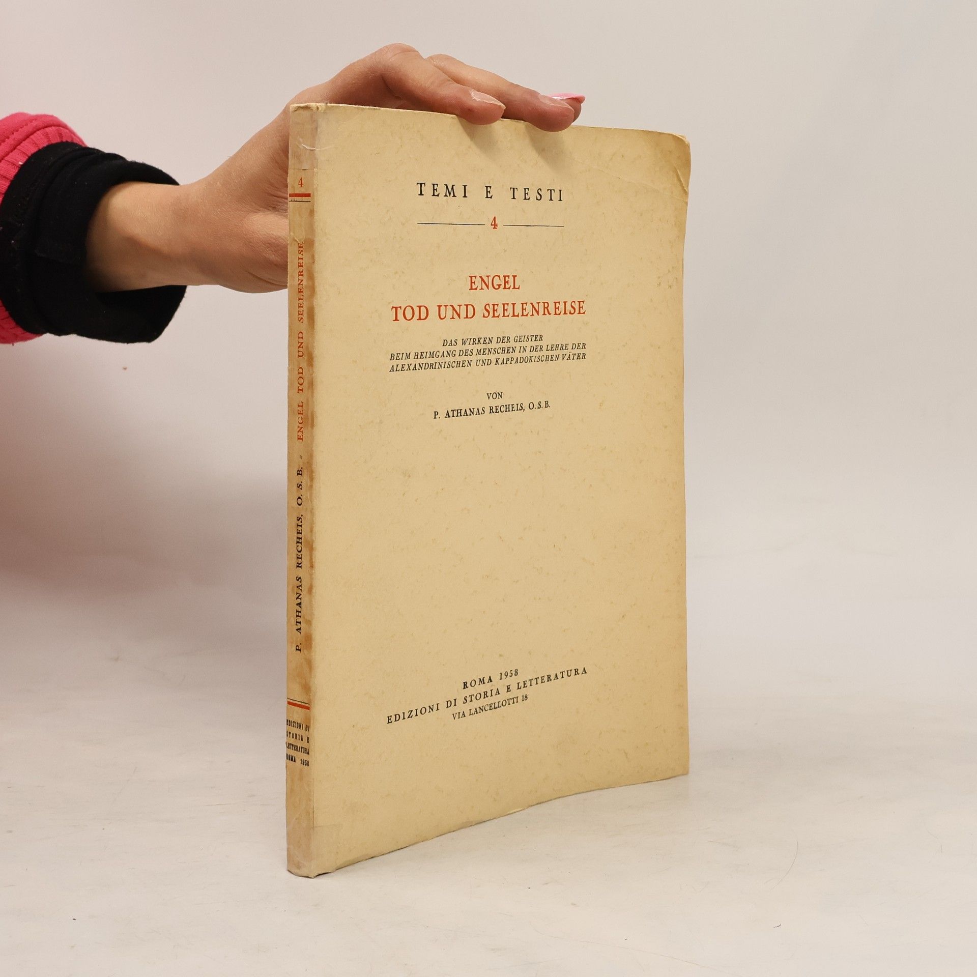 Athanas Recheis Temi e testi 4. Engel tod und Seelenreise