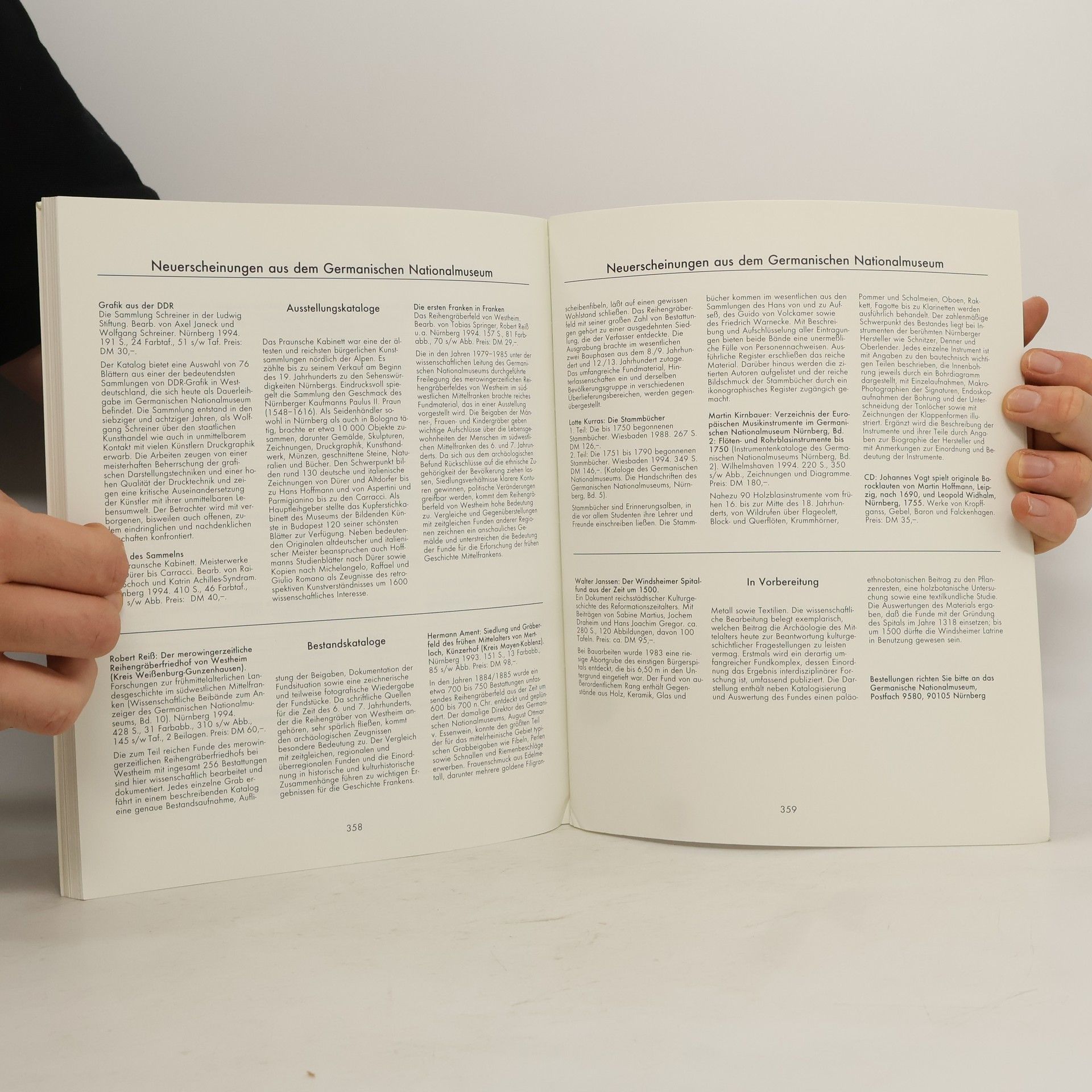 kolektiv Erwerbungen und Tätigkeitsbericht 1994. Germanisches Nationalmuseum Nürnberg