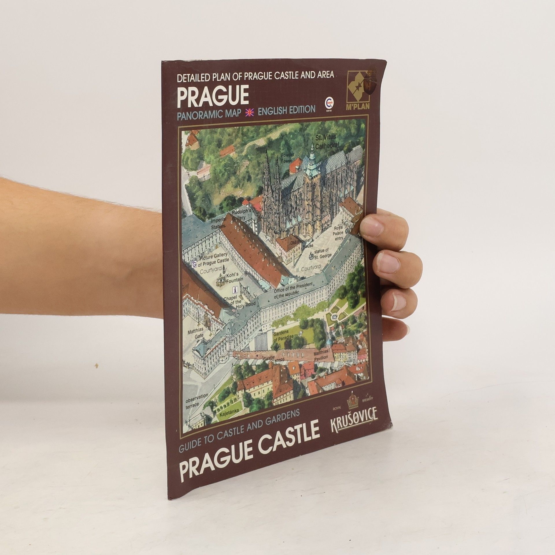 Prague Panoramic Map, Detailed Plan Of Prague Castle And Area