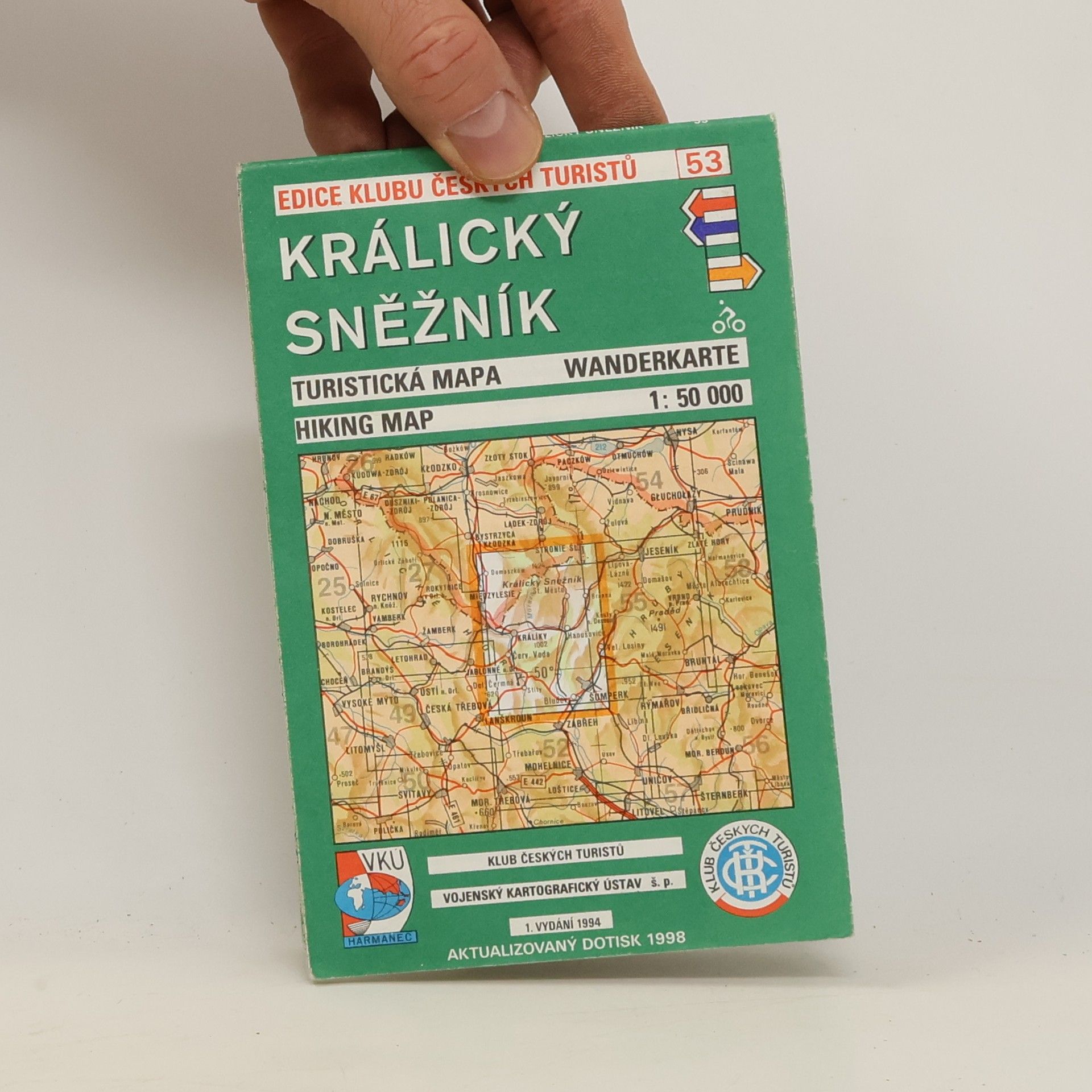 Králický Sněžník turistická mapa
