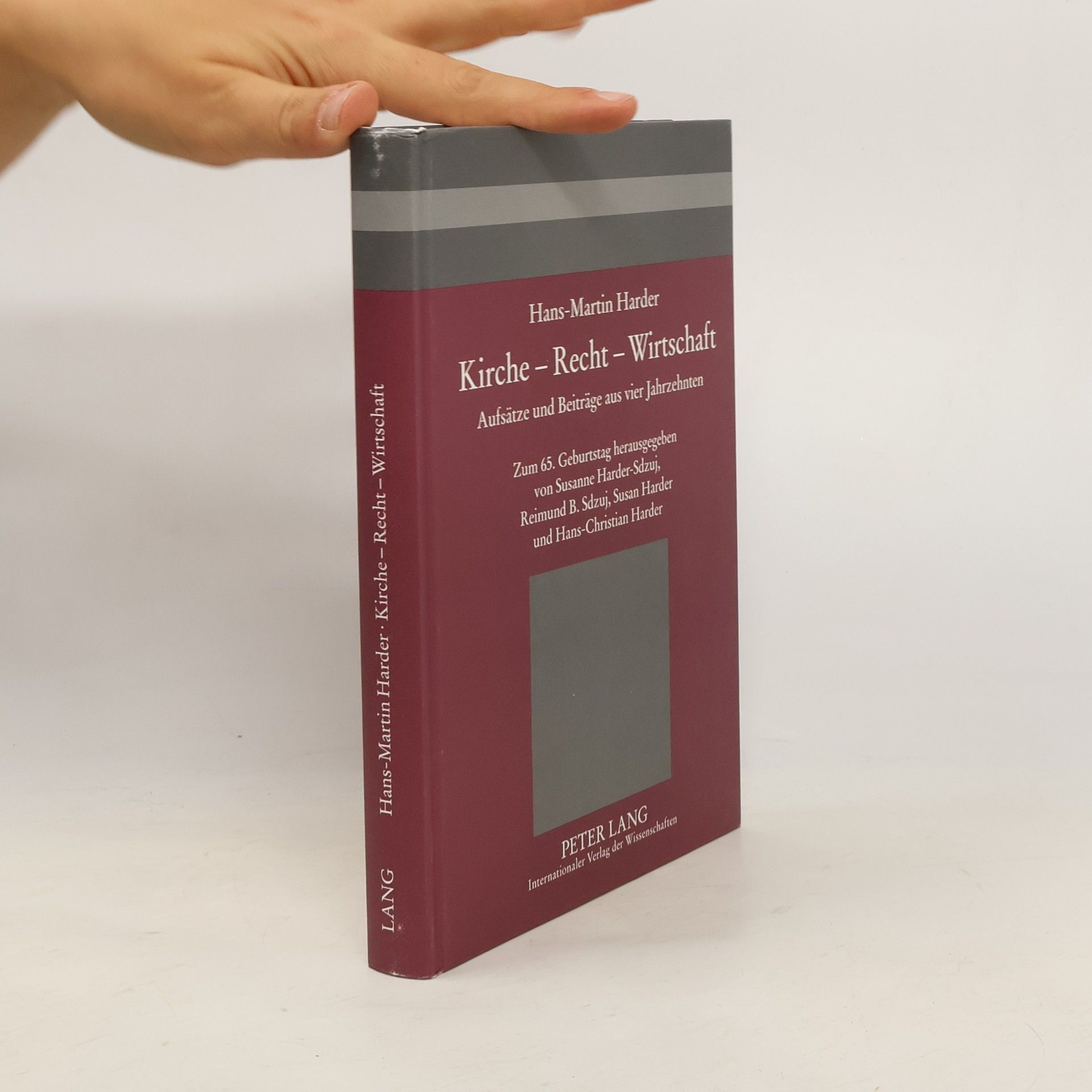 Hans Martin Harder Kirche - Recht - Wirtschaft