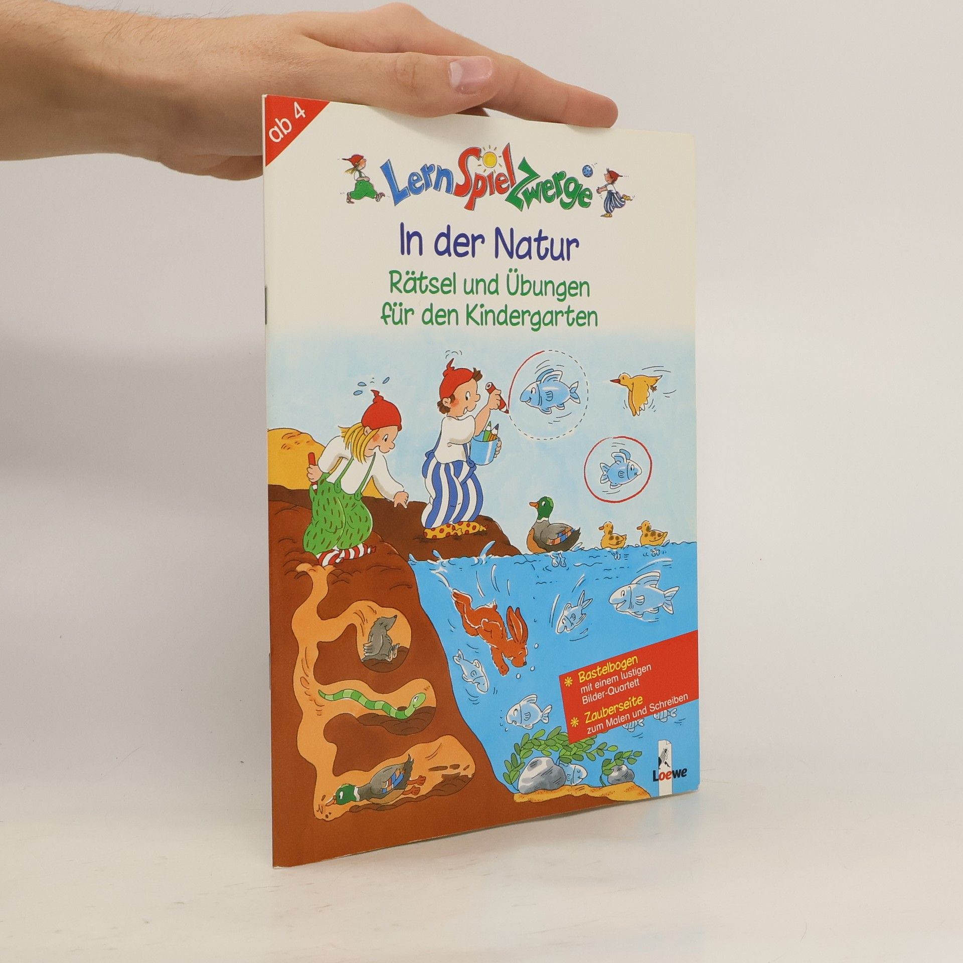 In der Natur. Rätsel und Übungen für den Kindergarten. Mit Bastelbogen u. Zauberseite