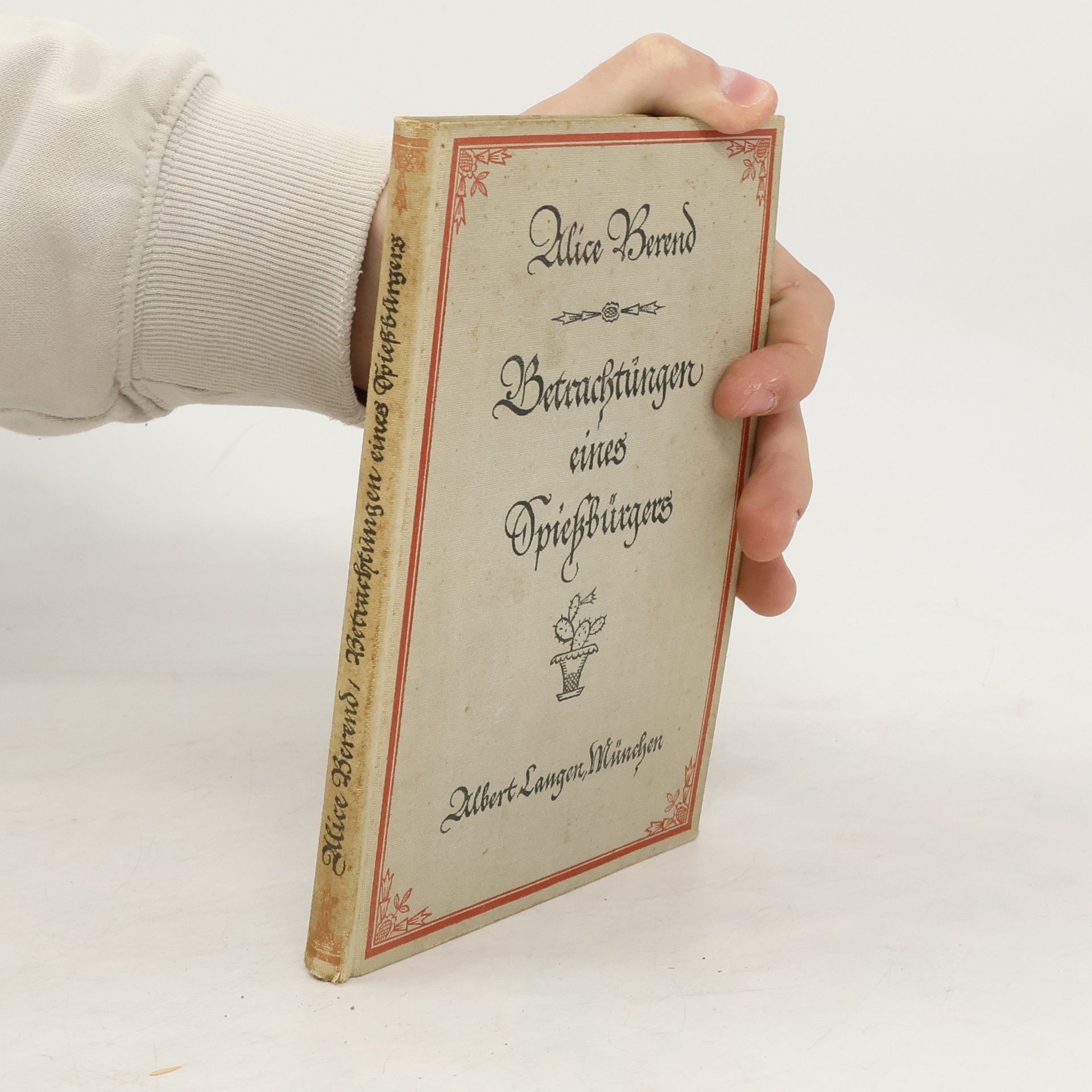 Alice Berend Betrachtungen eines Spießbürgers