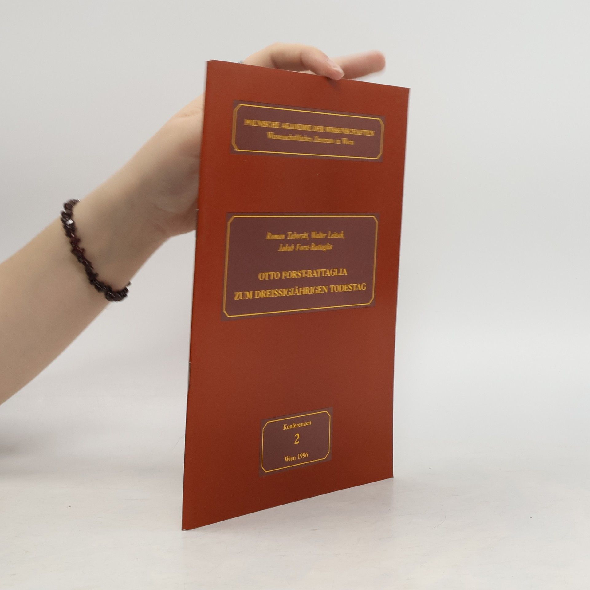 Roman Taborski Otto Forst-Battaglia zum dreißigjährigen Todestag