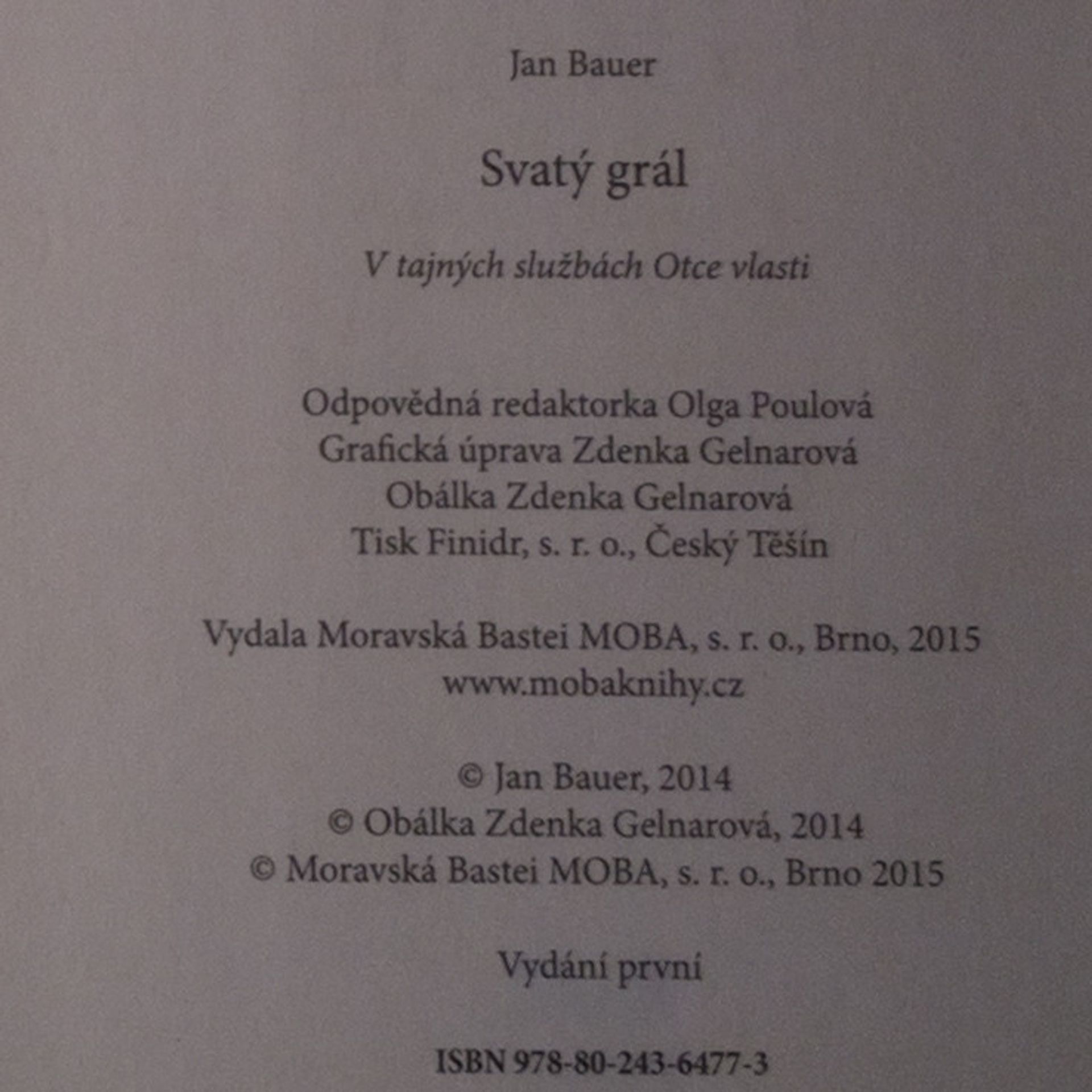 Jan Bauer Svatý grál